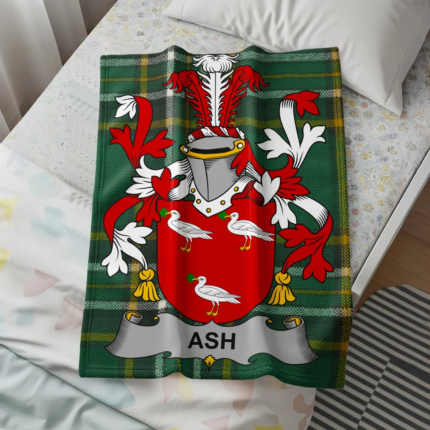 Custom Family Crest Blanket for Home Decor product