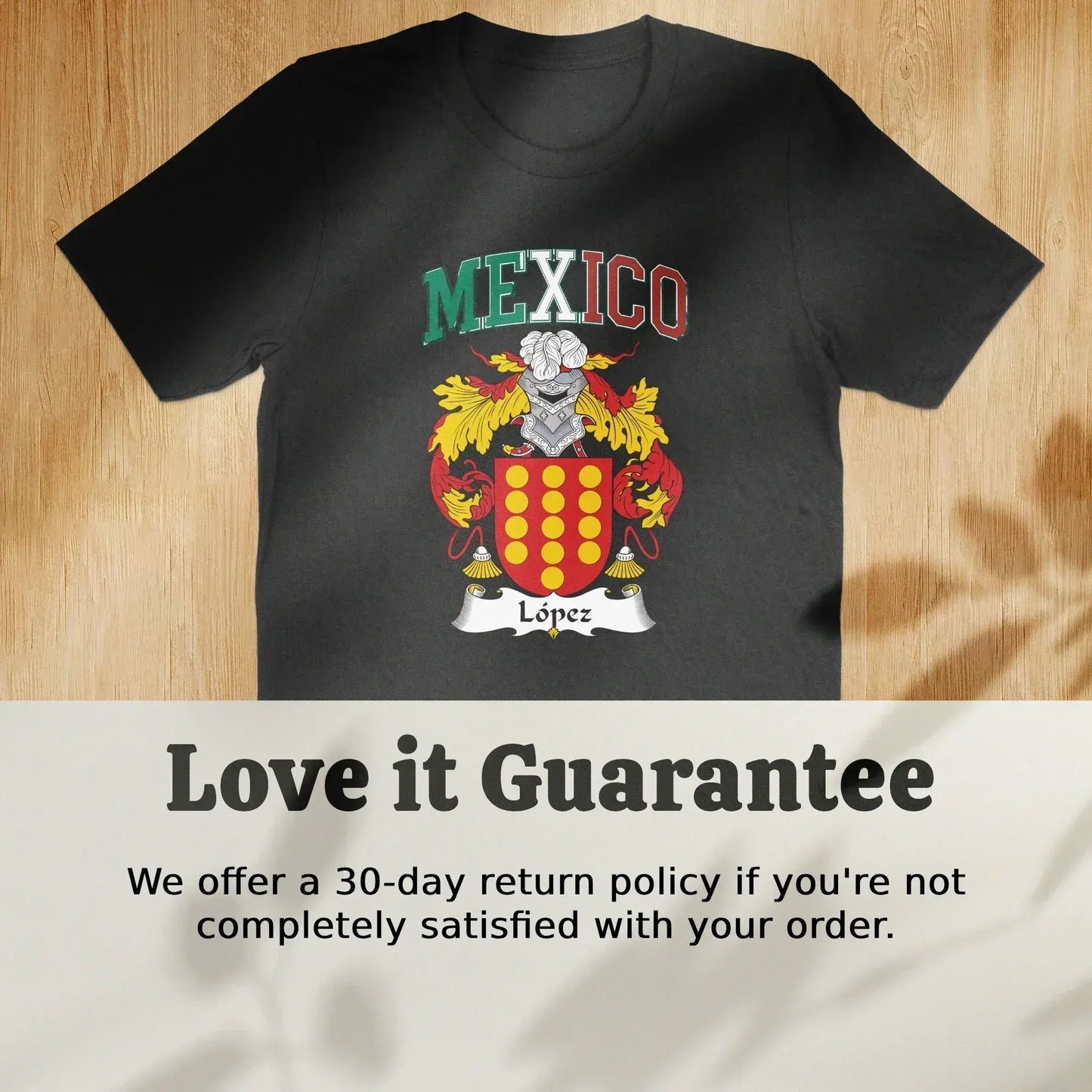 Mexico Coat of Arms Personalized Lopez T-Shirt product