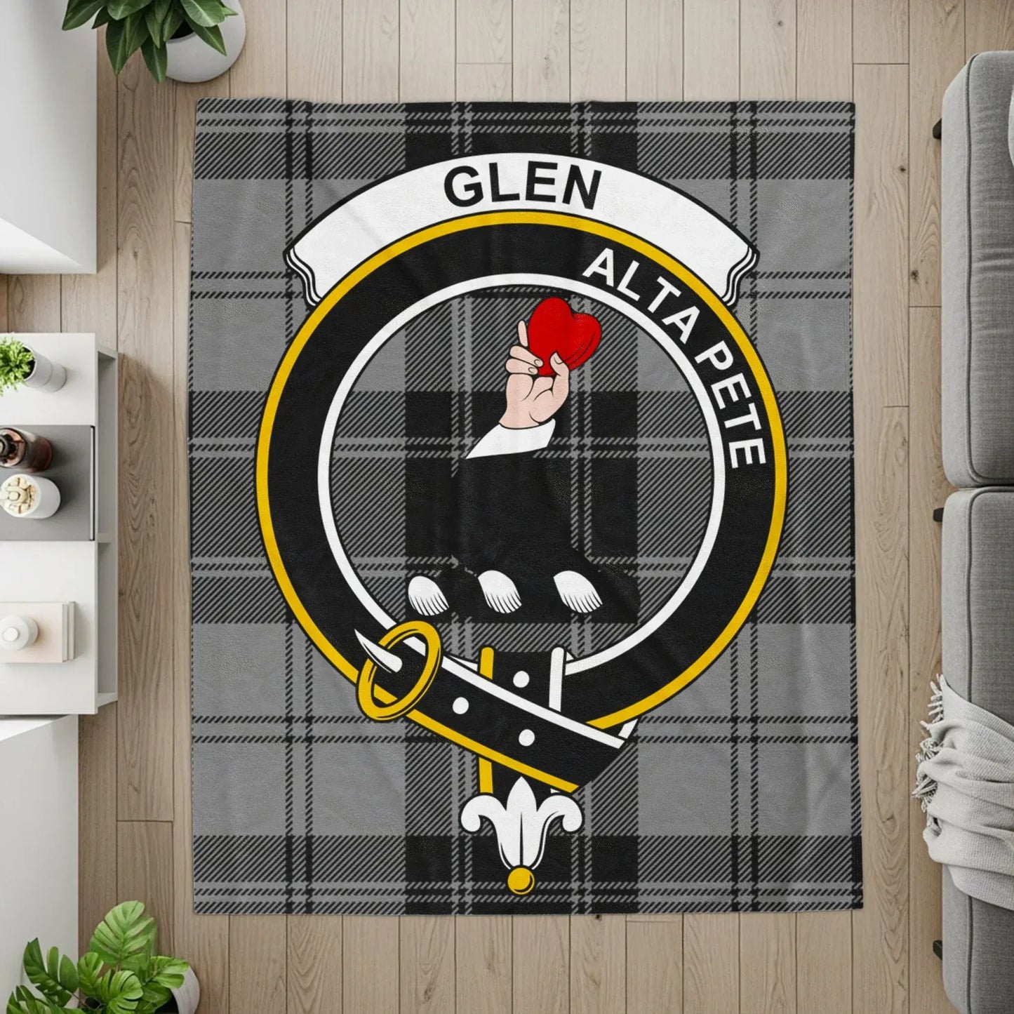 Glen Alta Pete Crest Design Checkered Rug product type