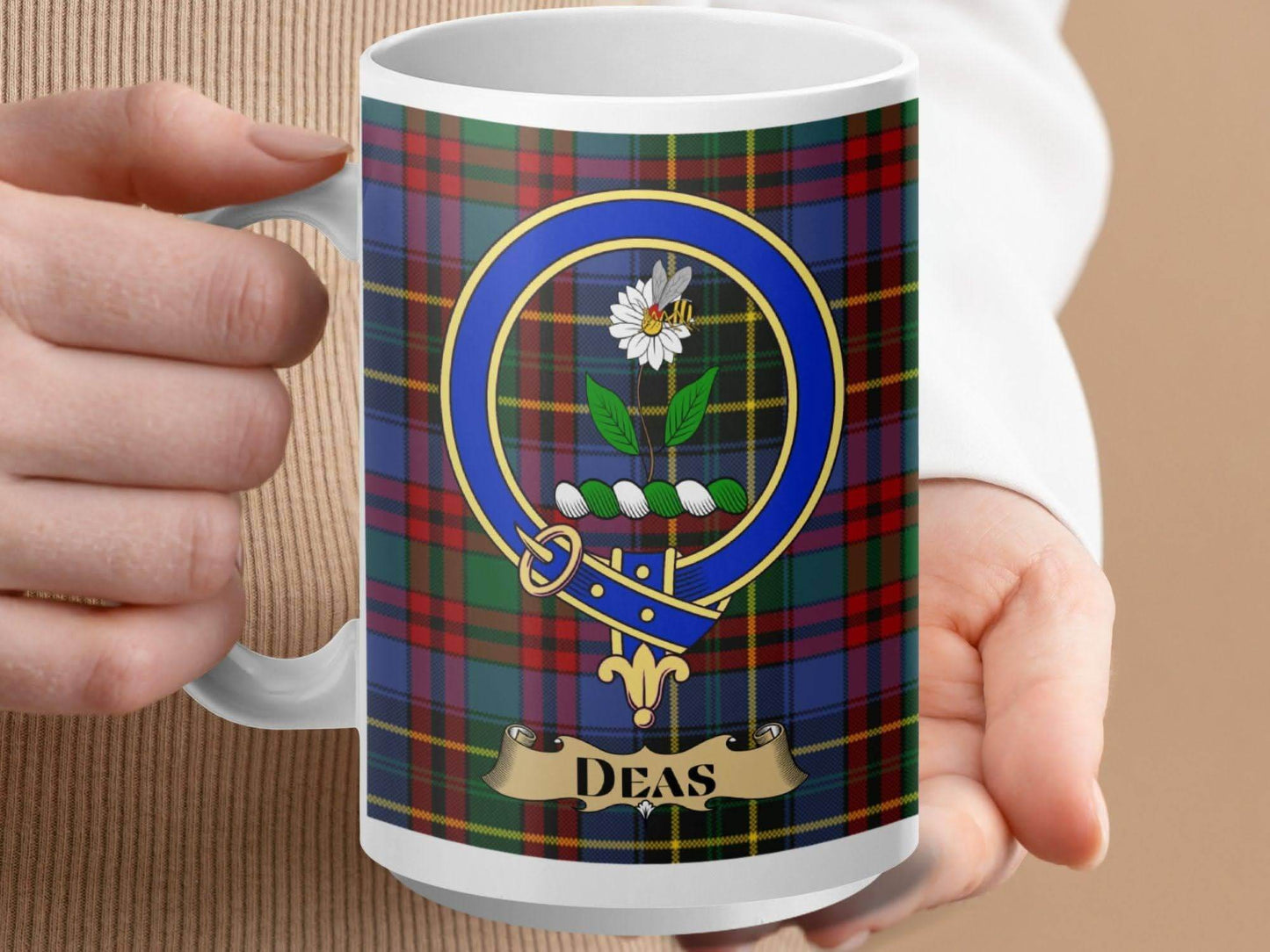 Deas Family Crest Ceramic Mug Tartan Patterned product type