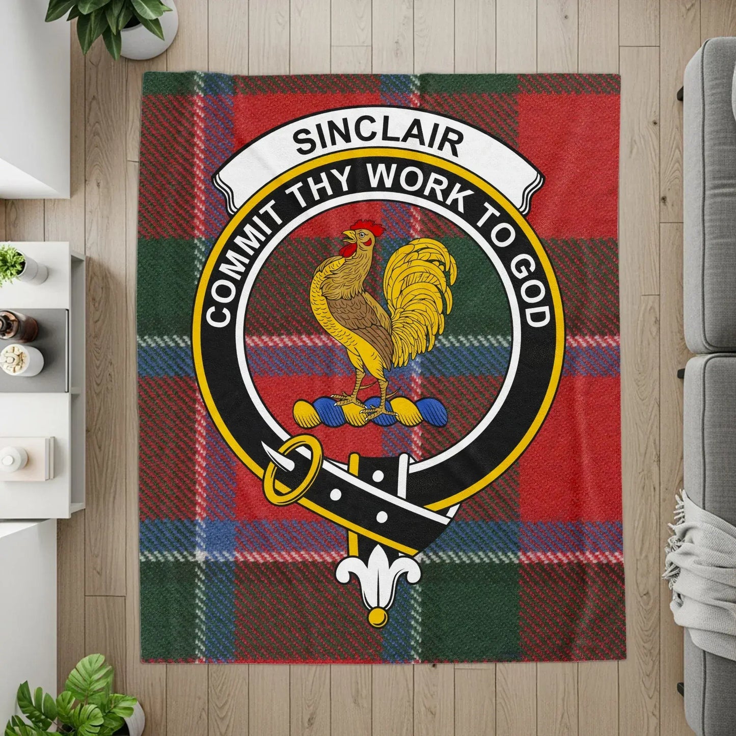 Sinclair Commit Thy Work To God Tartan Blanket product