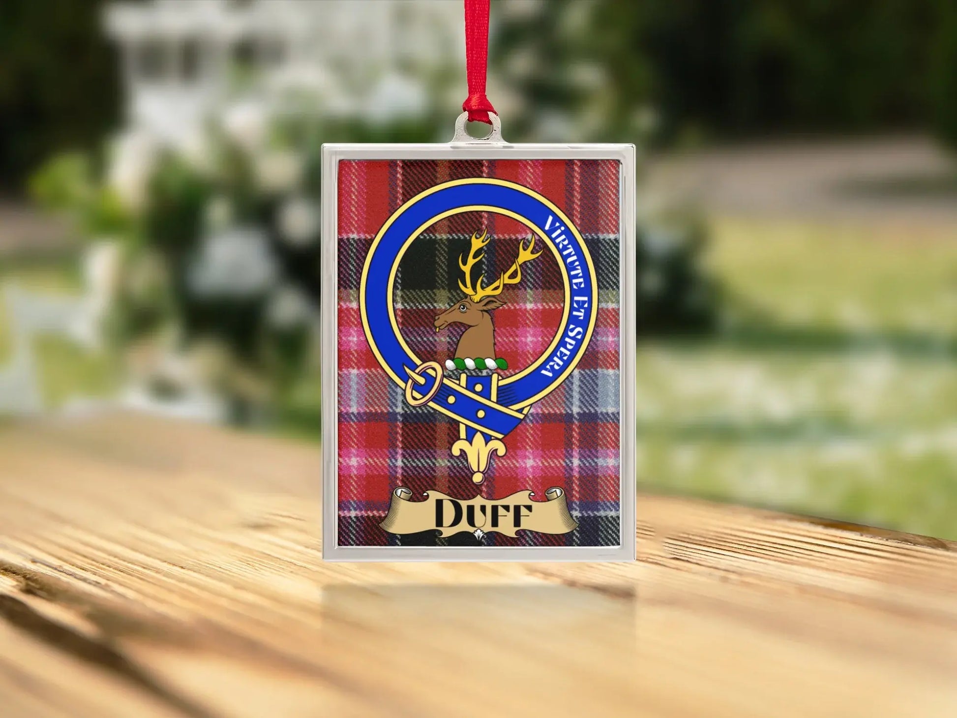 Duff Family Tartan Crest Stag Emblem Accessory product