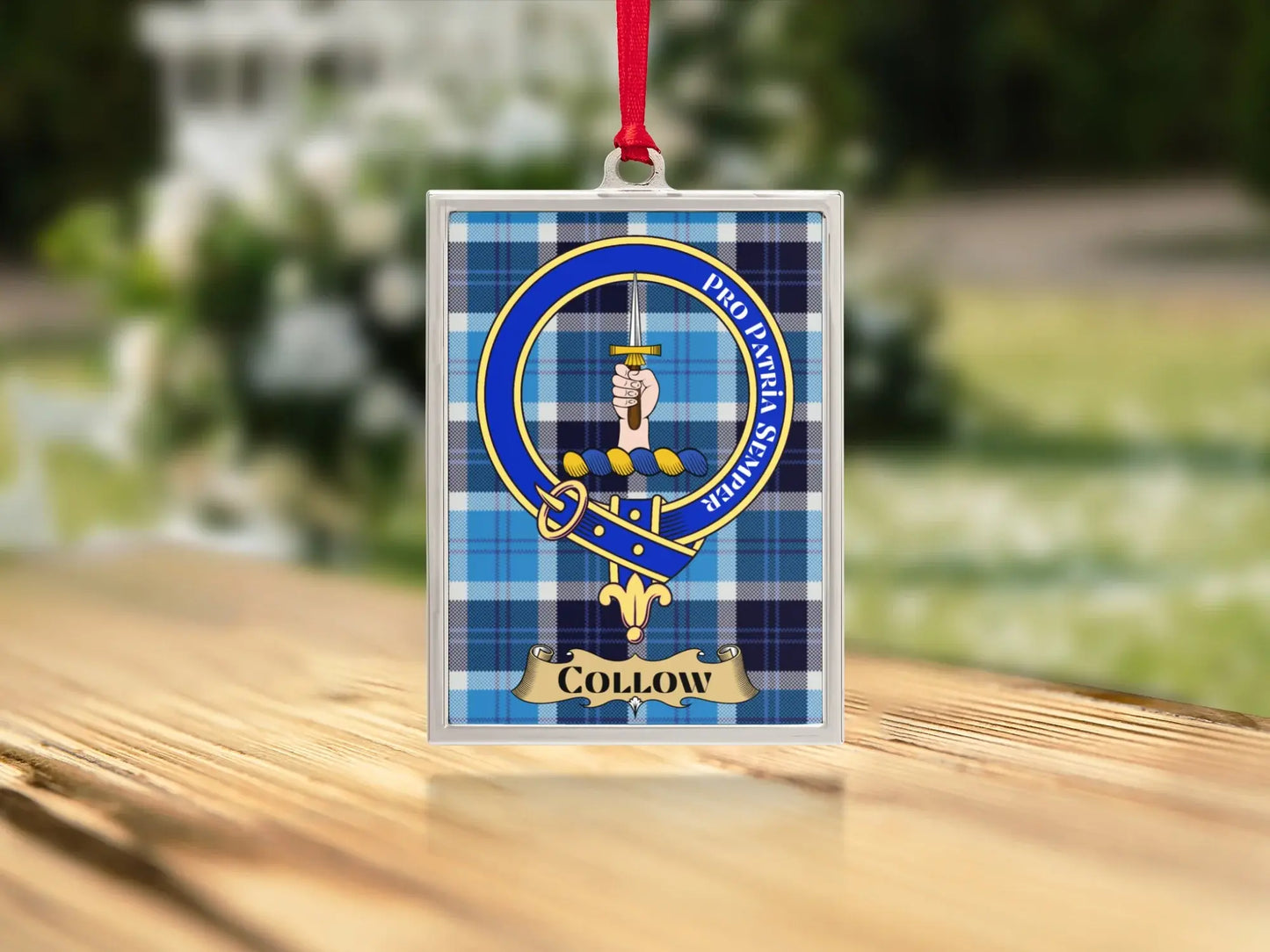 Plaid Collow Personalized Hanging Ornament product type
