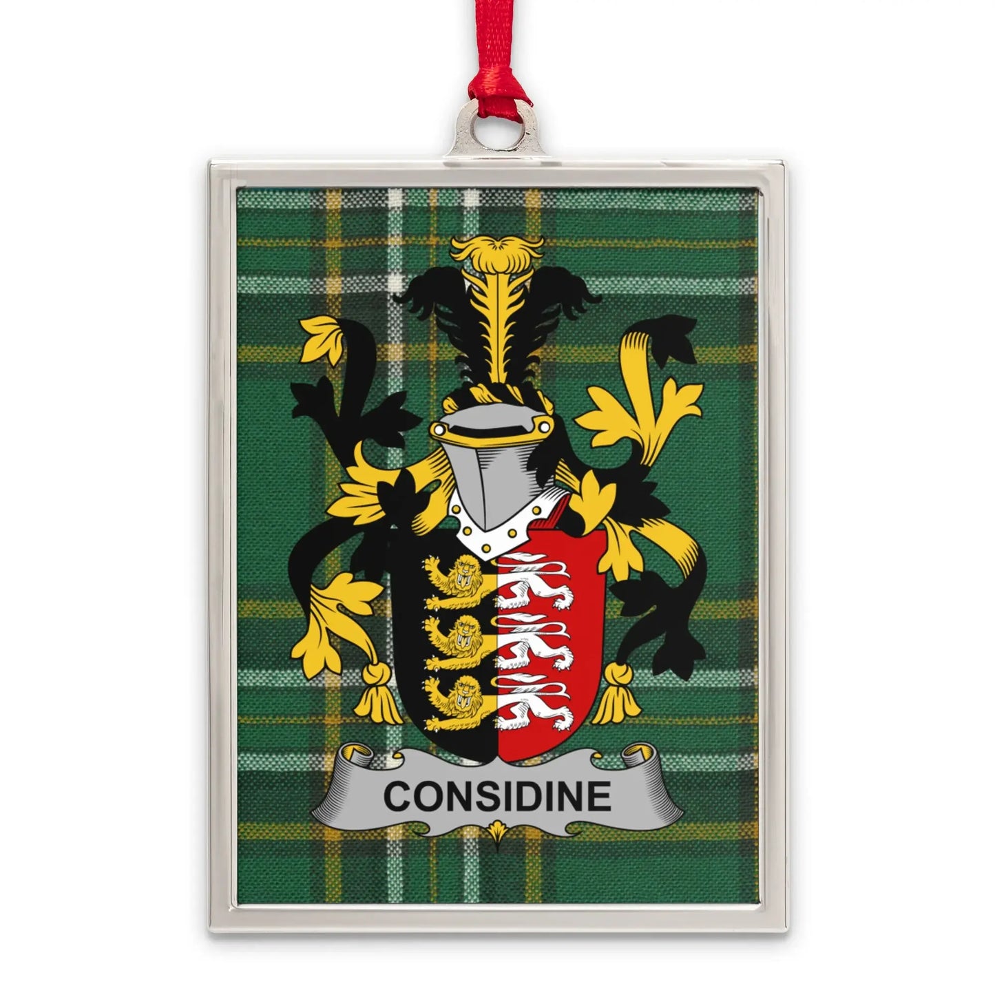 Considine Family Crest Plaid Custom Ornament product