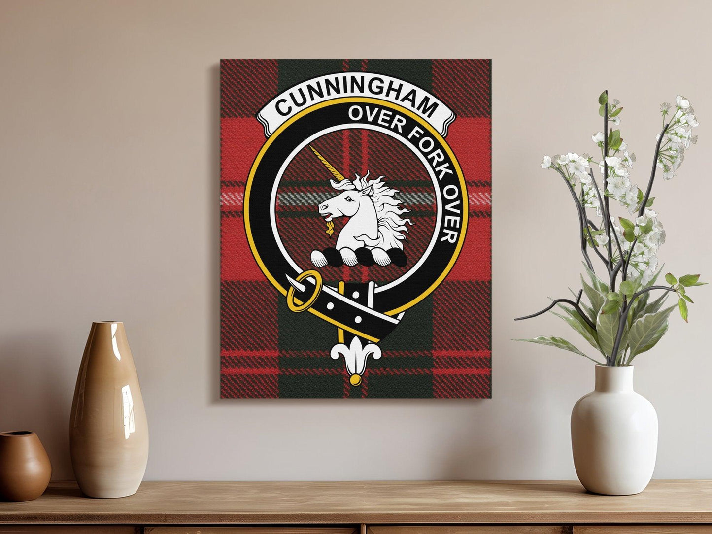 Cunningham Over Fork Over Family Crest product type