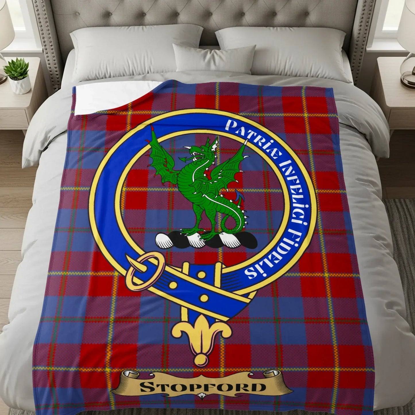 Patrem Intellige Fidelis Stopford Tartan Blanket product