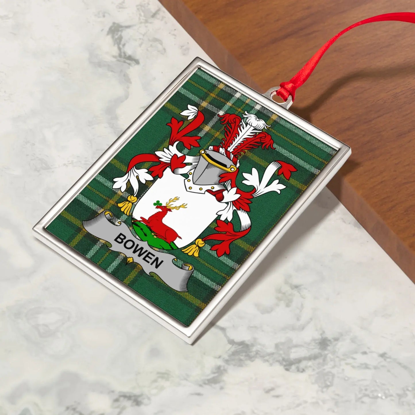 Personalized Bowen Family Coat of Arms Ornament product
