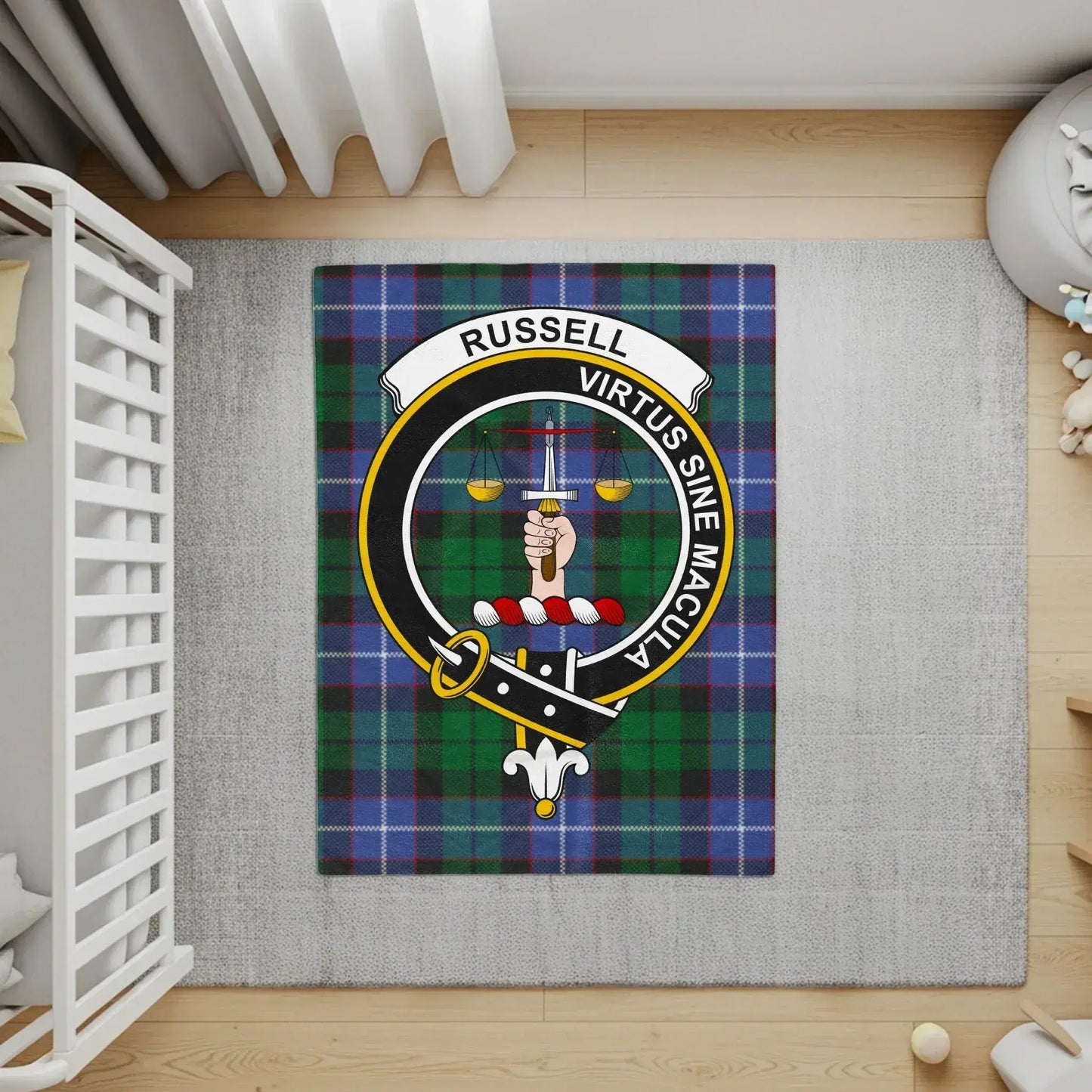 Russell Virtus Sine Macula Clan Tartan Rug product