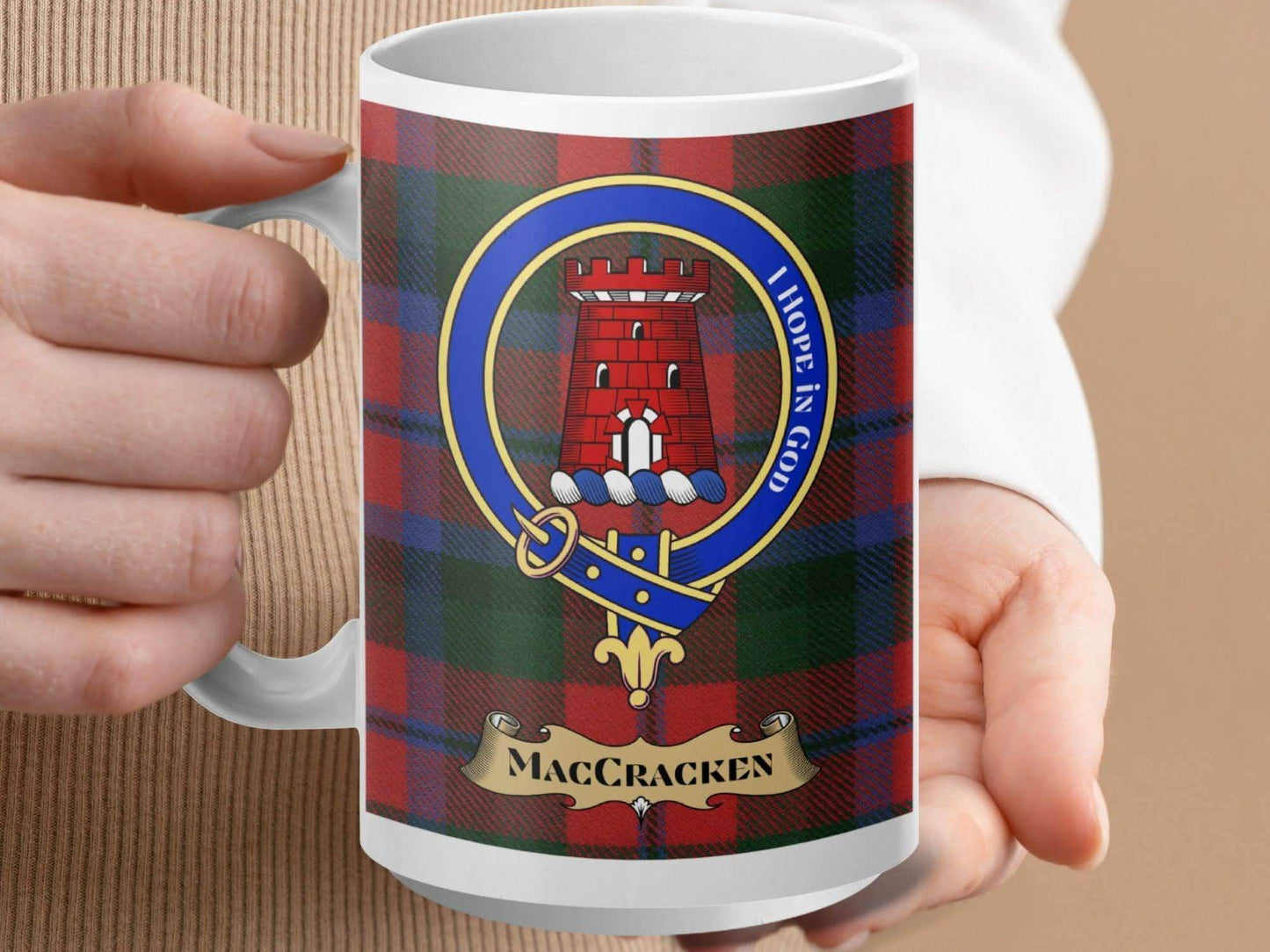MacCracken Crest Tartan Clan Mug novelty product