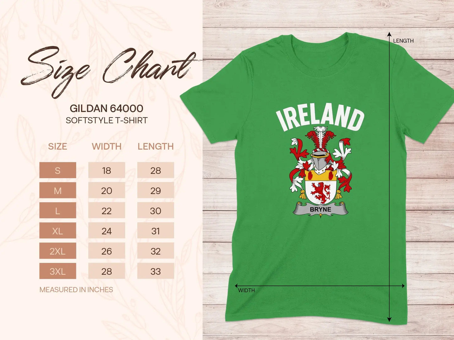 Ireland Family Crest Softstyle T-Shirt
