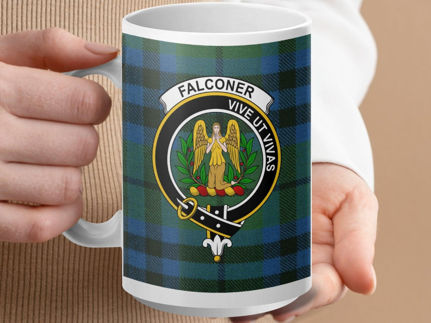 Falconer Vive Ut Vivas Crest Tartan Mug product