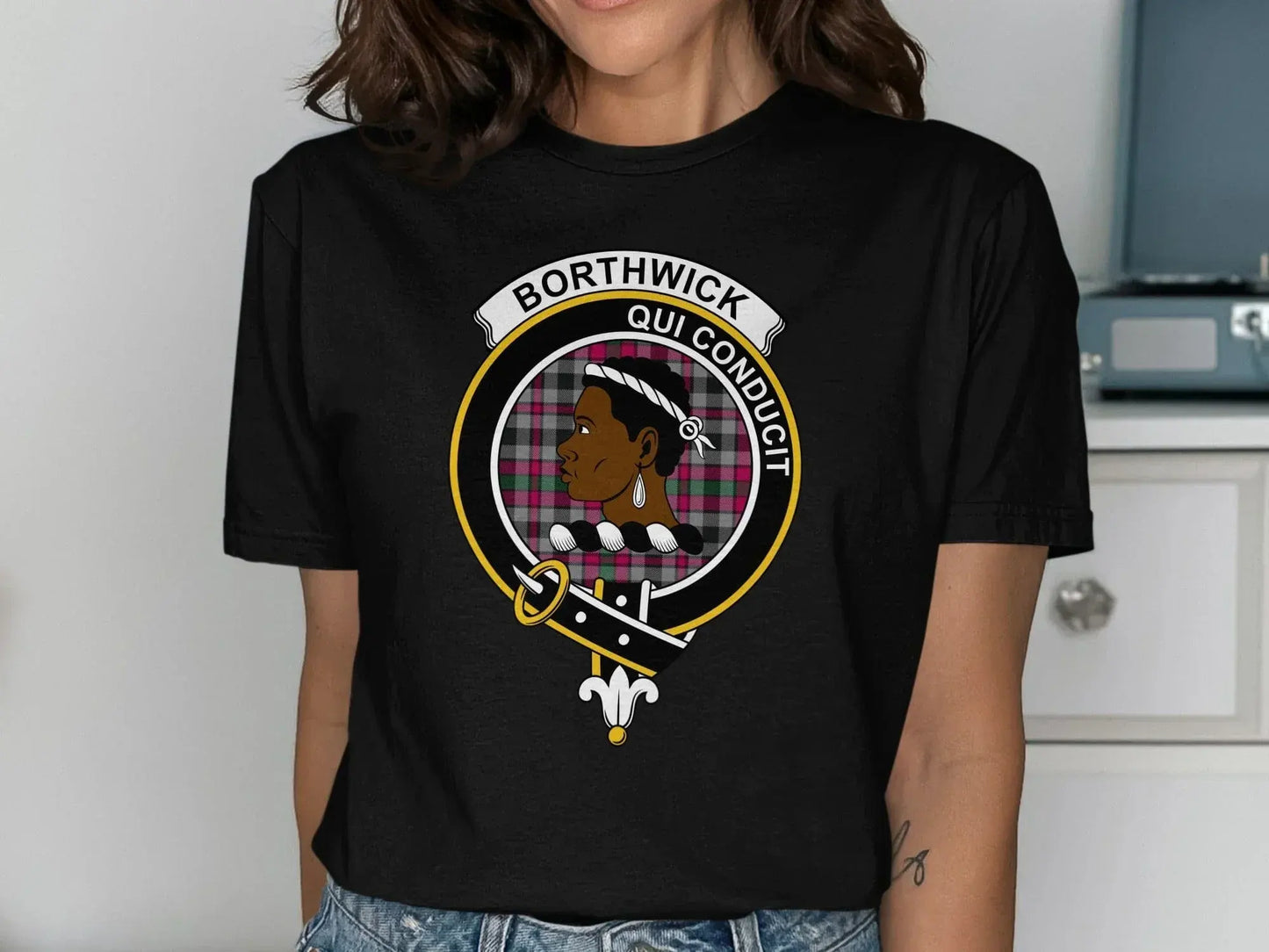 Borthwick Qui Conducit Graphic Black Shirt product
