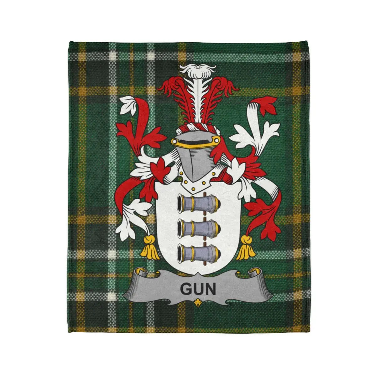 Gun Tartan Crest Blanket Unique Family Heritage product