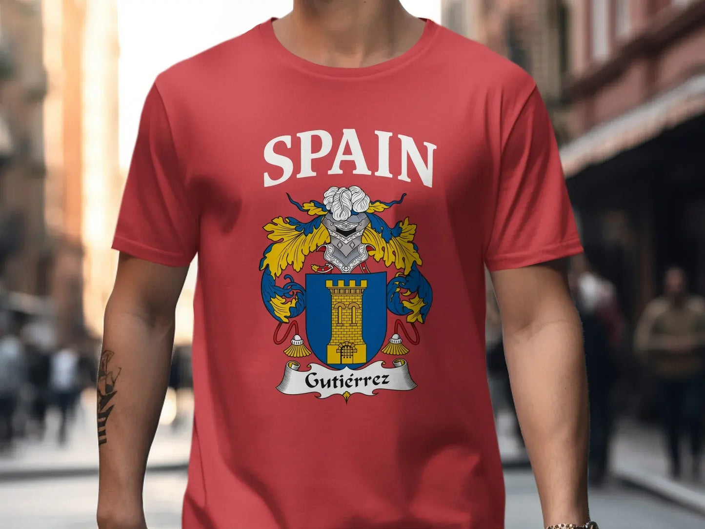 Spain Gutierrez Family Crest Emblem T-Shirt product type