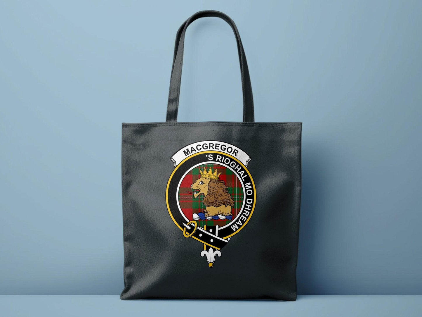 MacGregor Clan Scottish Lion Tote Bag, Highland Regiment Crest, Durable Canvas Shopping Bag, Unique Gift Idea