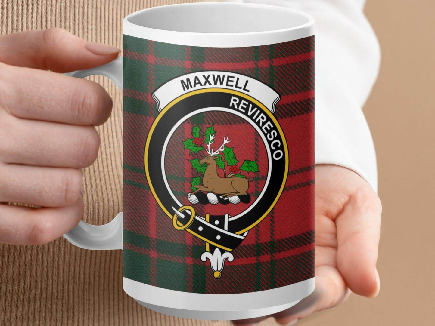 Maxwell Revresco Red Plaid Pattern Mug product