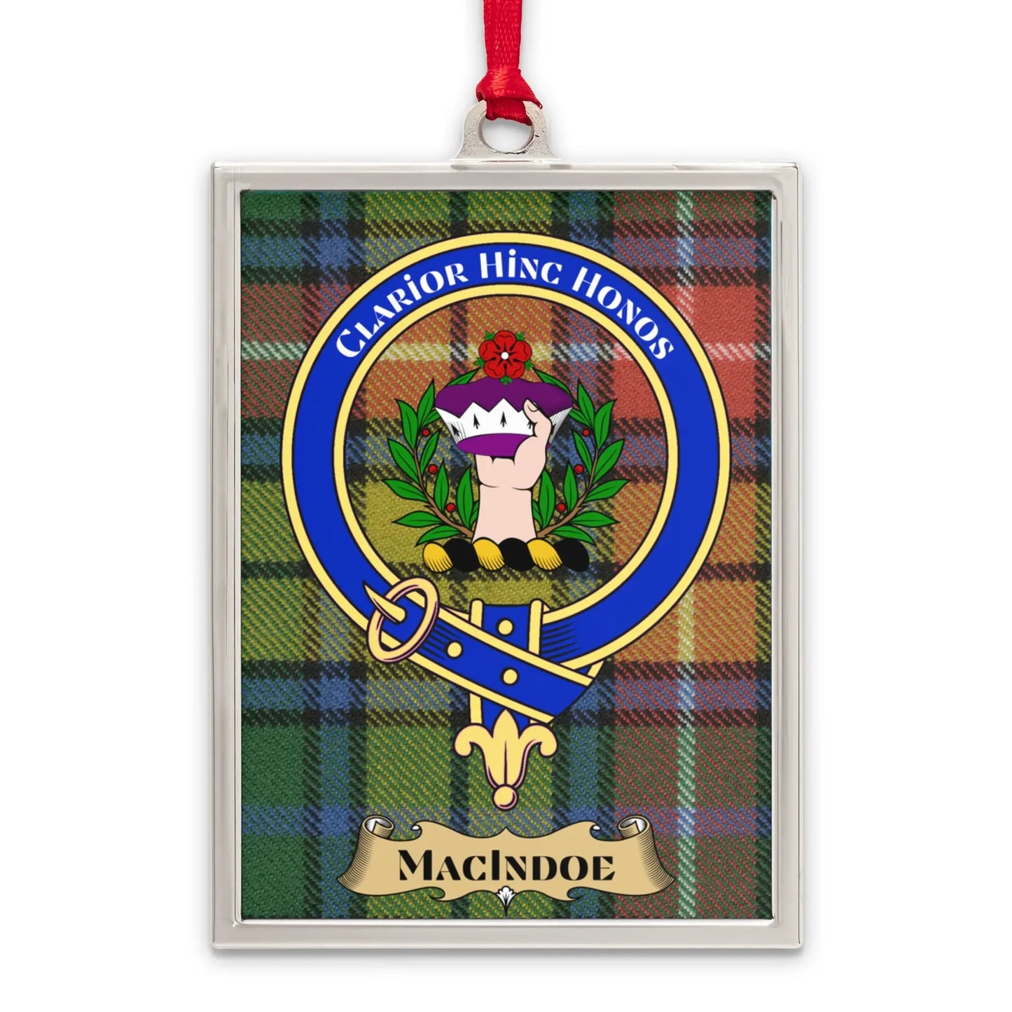 Macindoe Clan Crest Tartan Pattern Ornament product