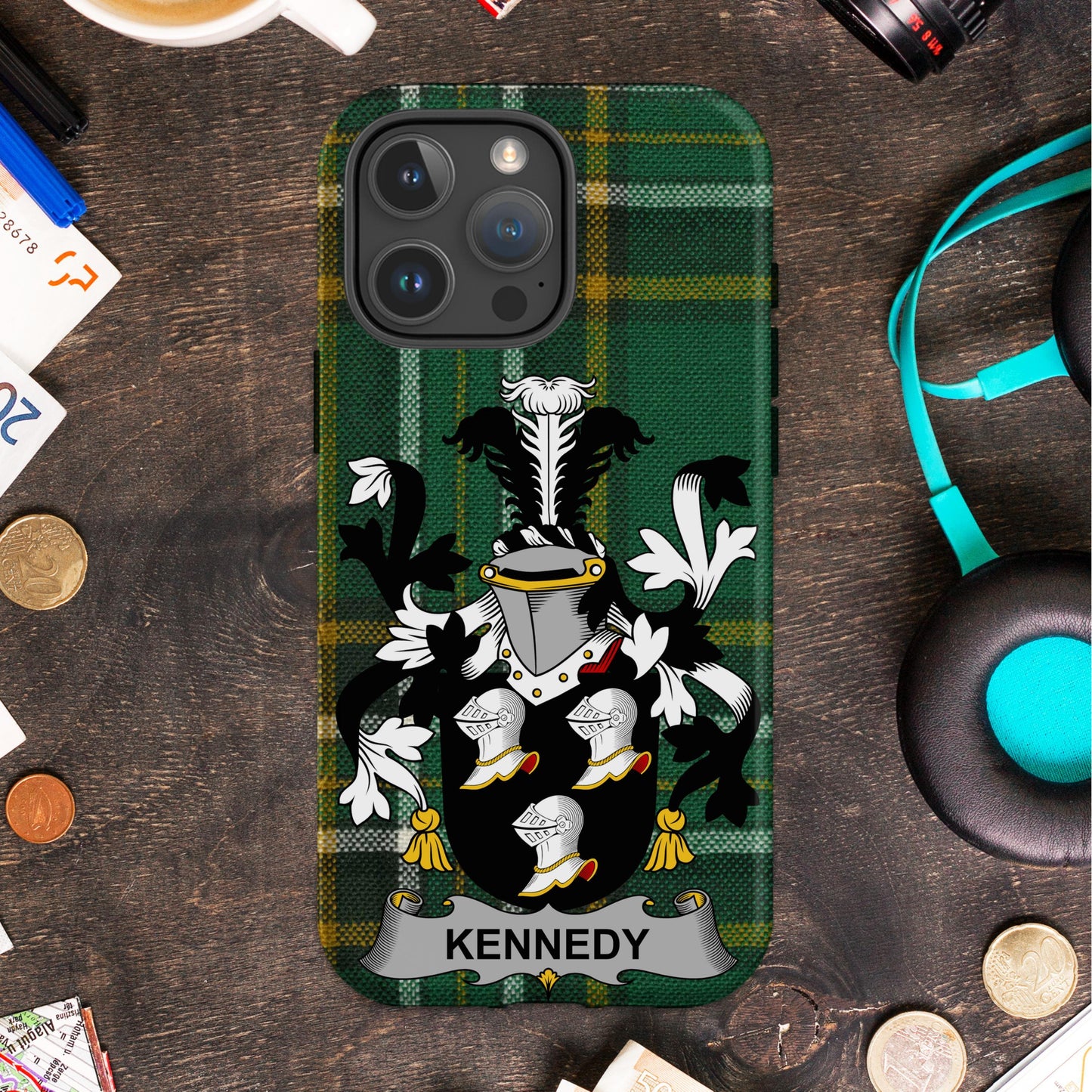 Kennedy surname Irish Family Crest Cell Phone Cover - Celtic Ancestry Gifts