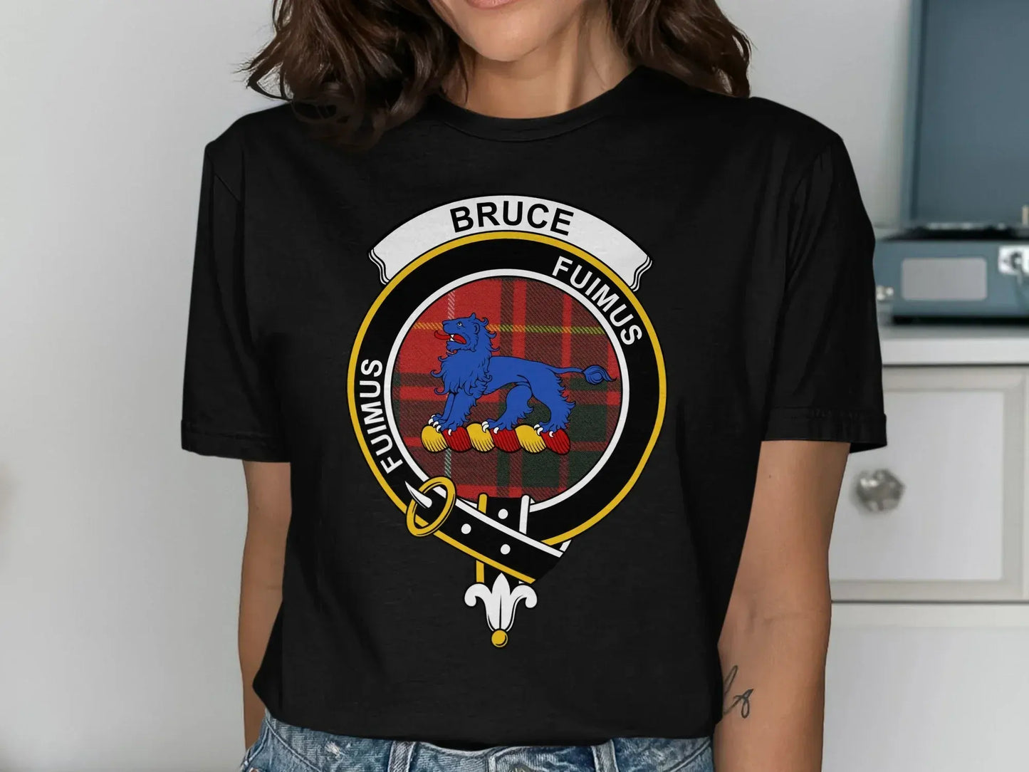 Clan Bruce Tartan Crest Graphic Tee Shirt product