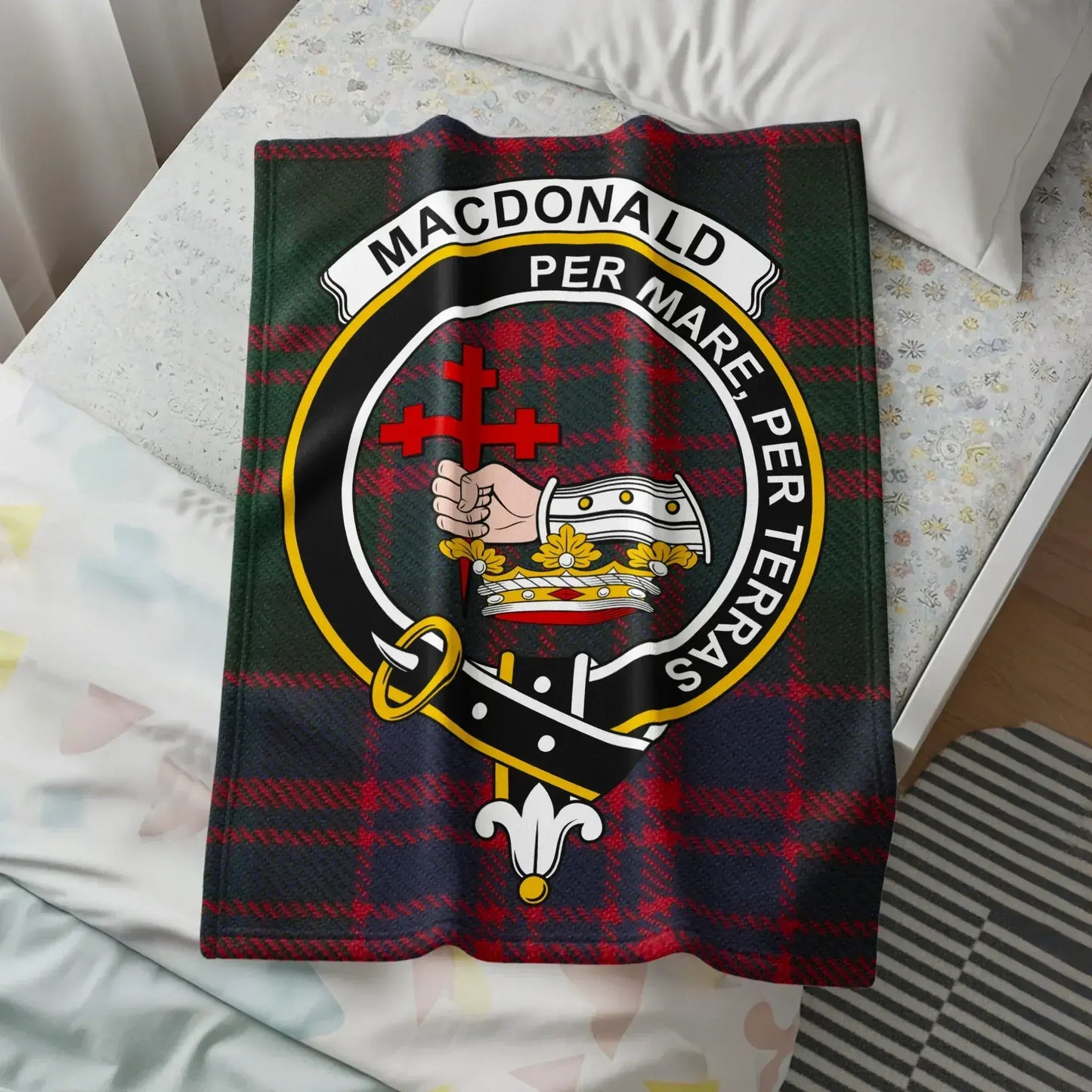Macdonald Clan Crest Per Mare Per Terras Blanket product