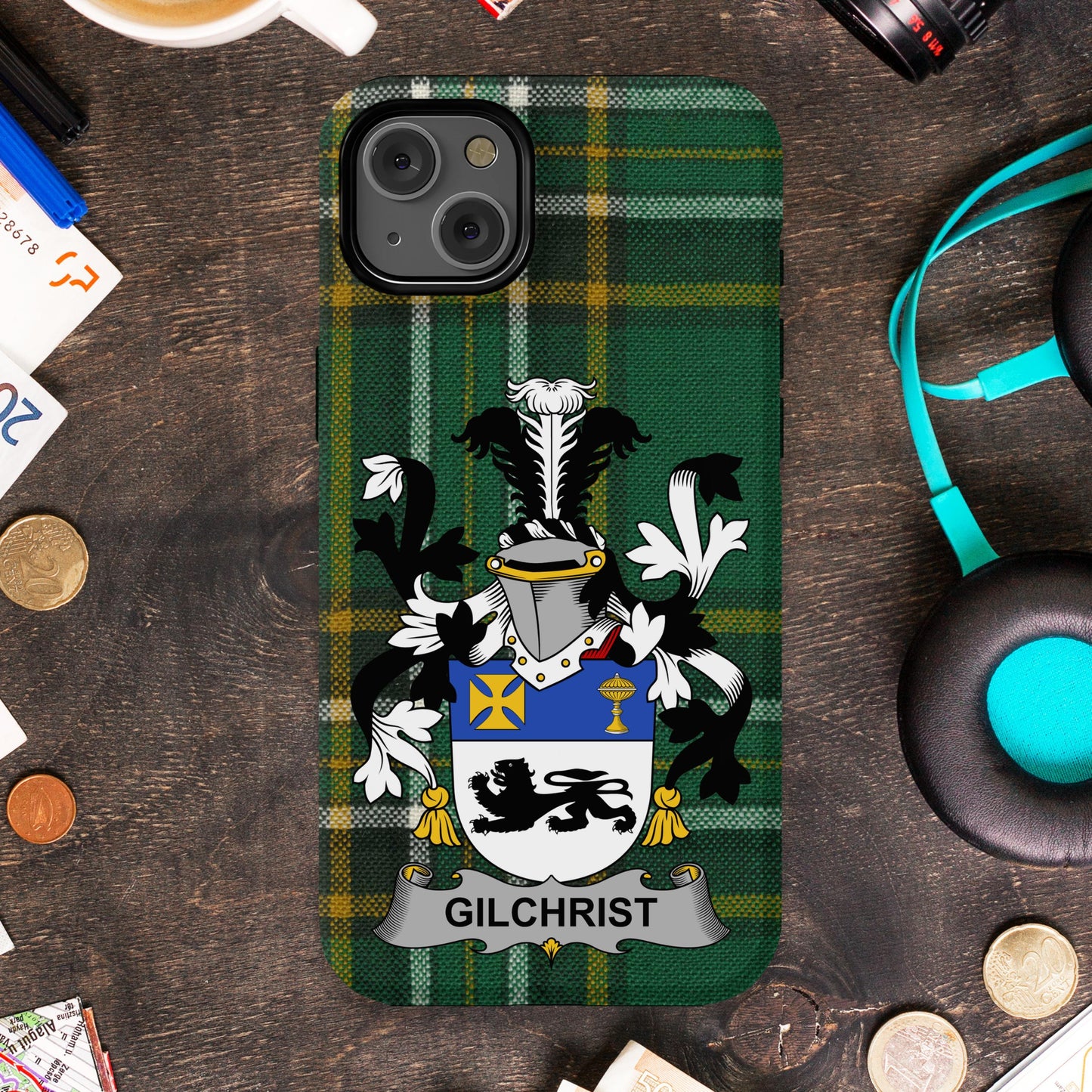 Gilchrist Family Crest Tartan Case for iPhone product