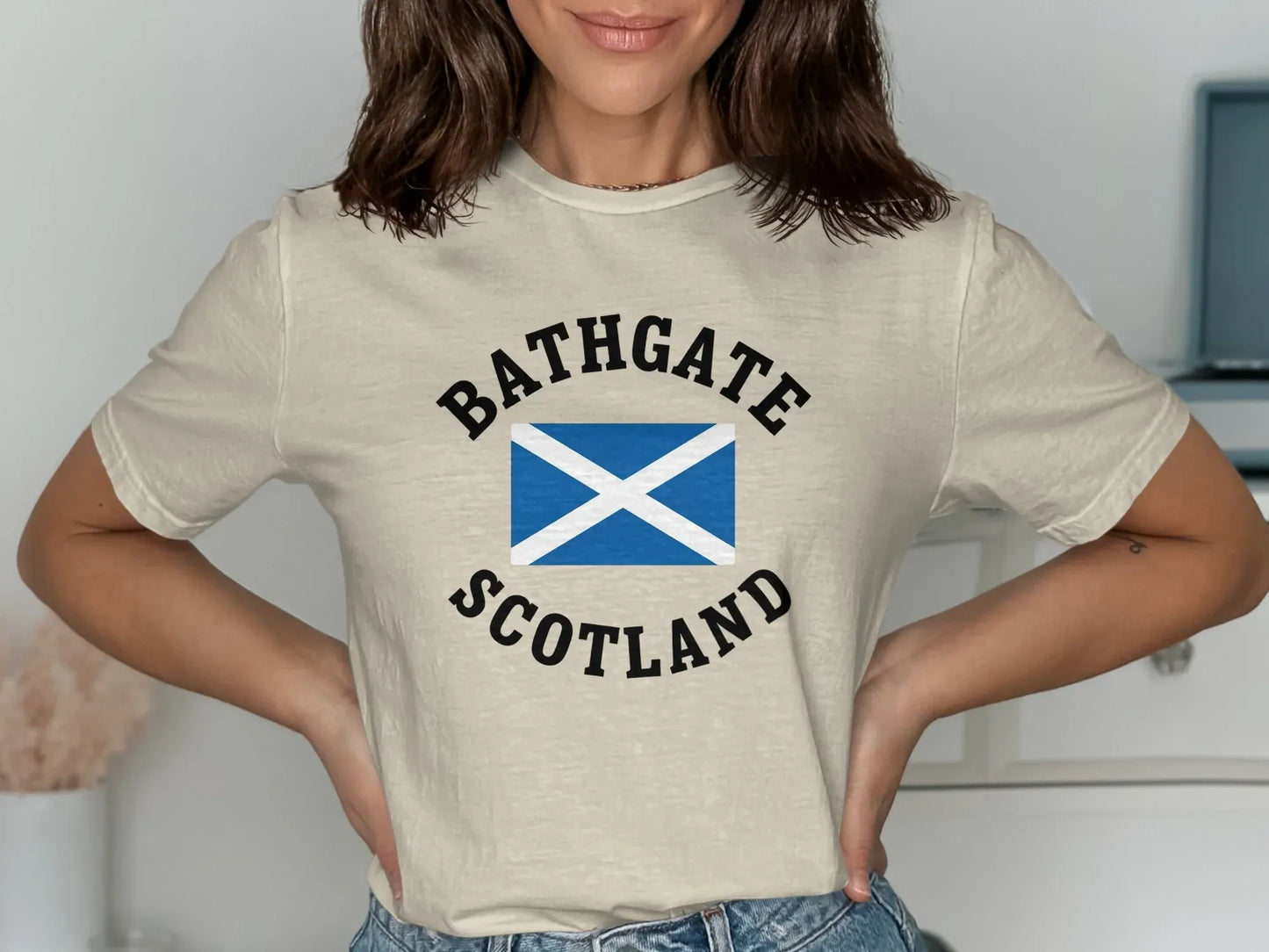 Bathgate Scotland Flag Graphic Tee shirt product