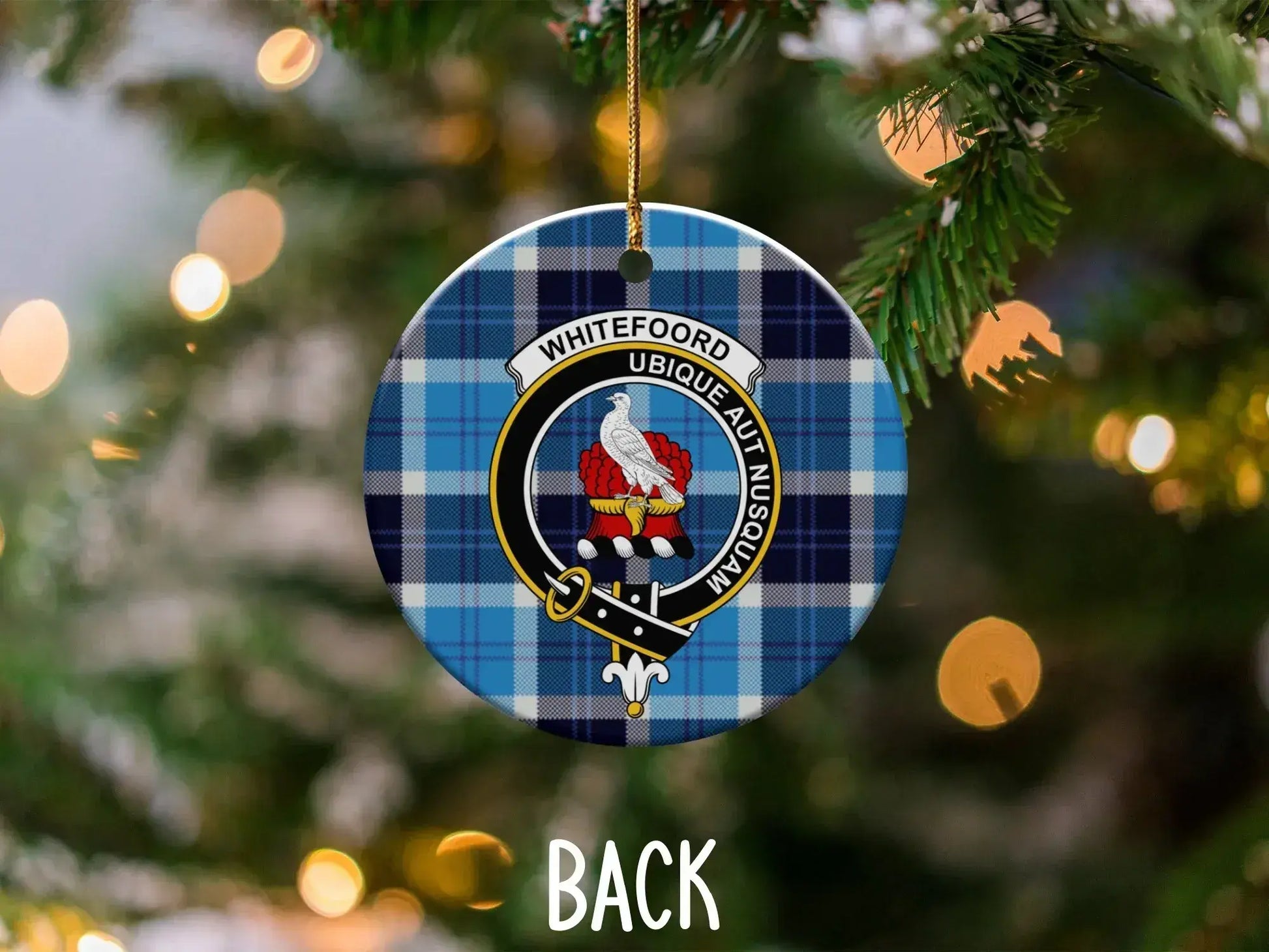 Whiteford Ubique Aut Nusquam Plaid Ornament product