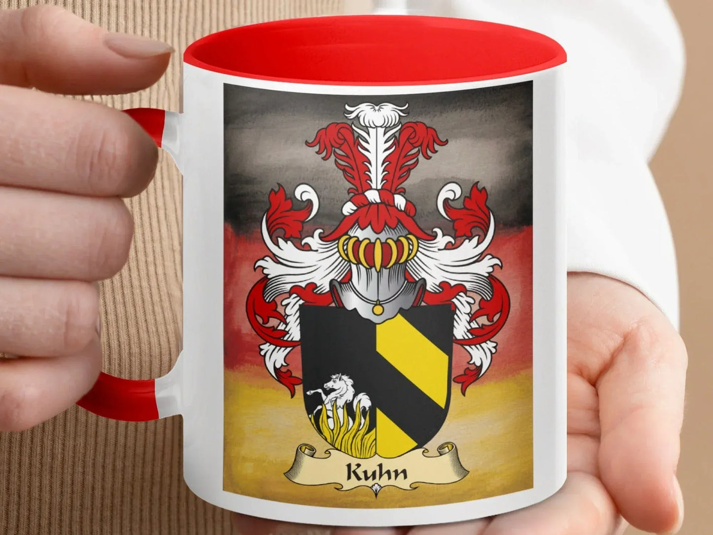 Vibrant Personalized Kuhn Family Crest Mug product