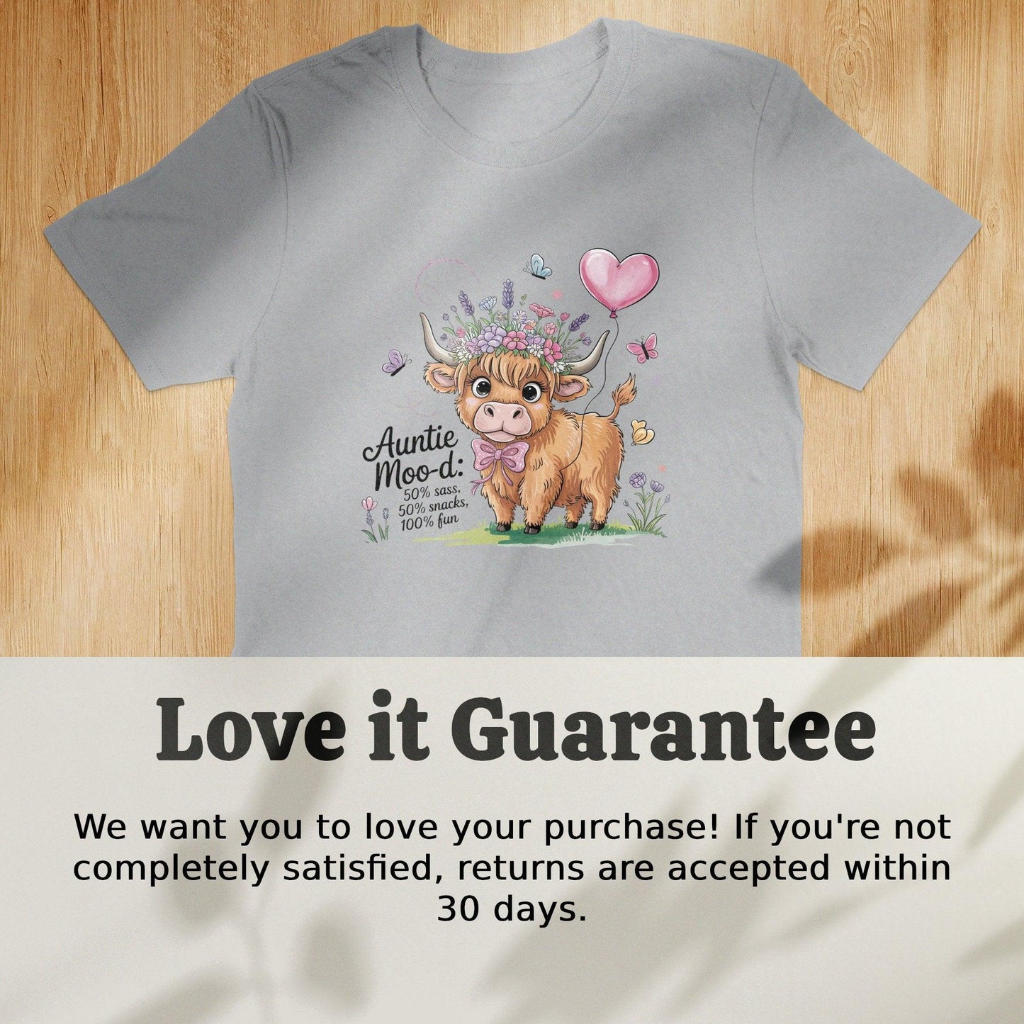 Cute Auntie Moo-a-d Cartoon Short Sleeve T-shirt product