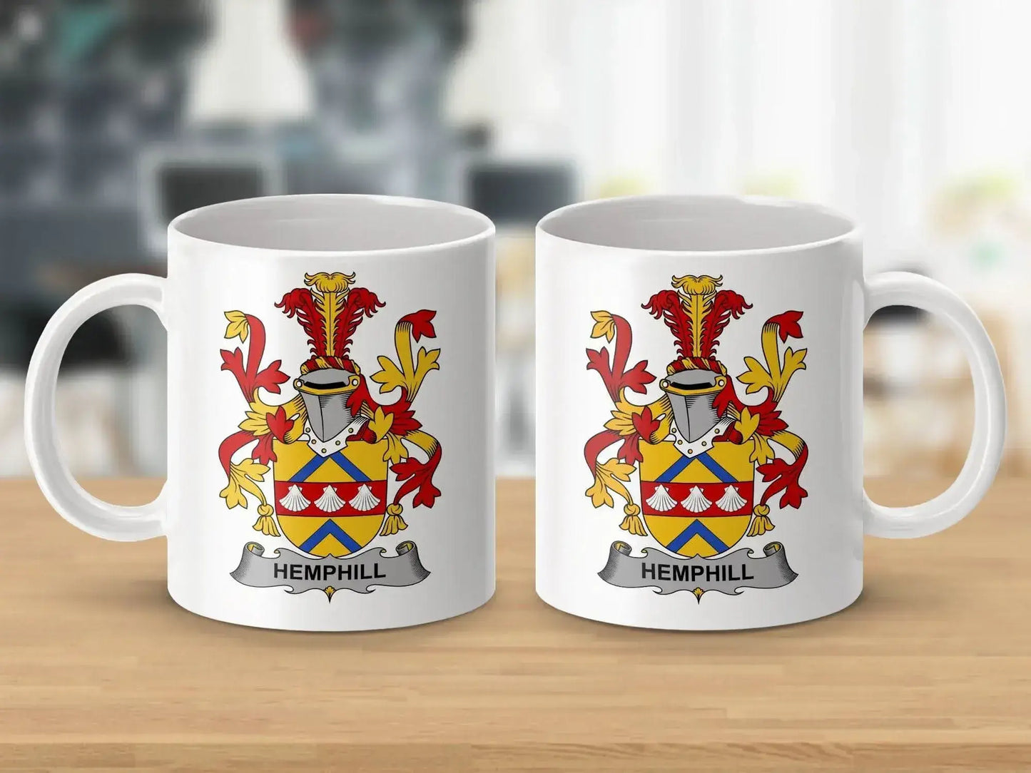 Hemphill Surname Irish Family Crest Mug - Celtic Ancestry Gifts