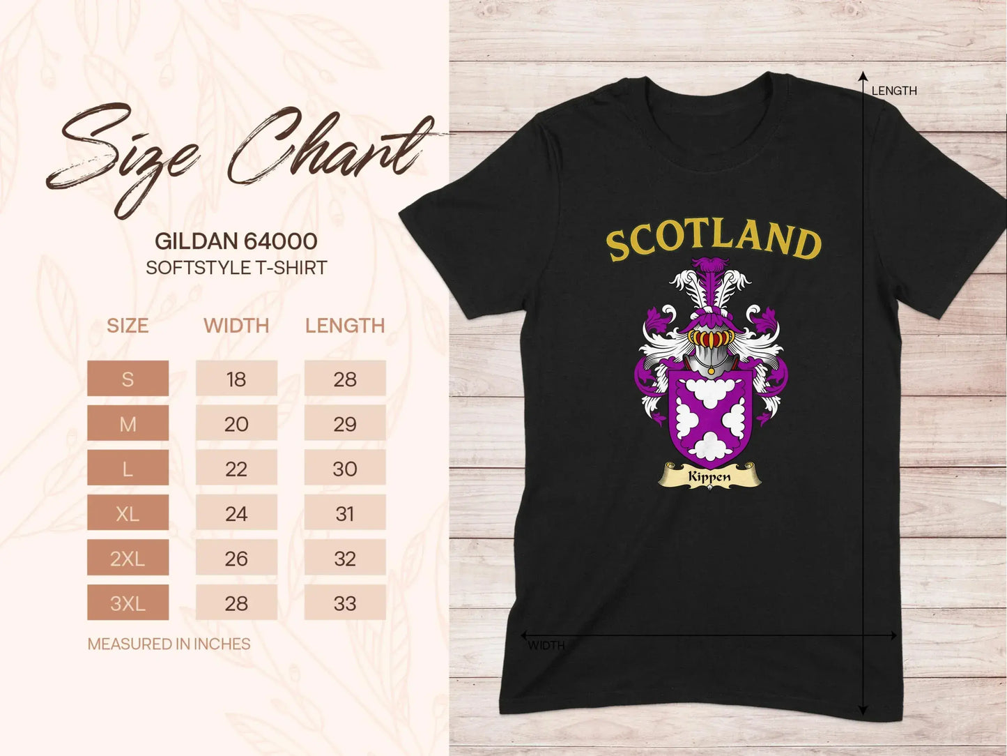 Scotland Graphic Emblem Gildan 64000 Softstyle T-Shirt product type