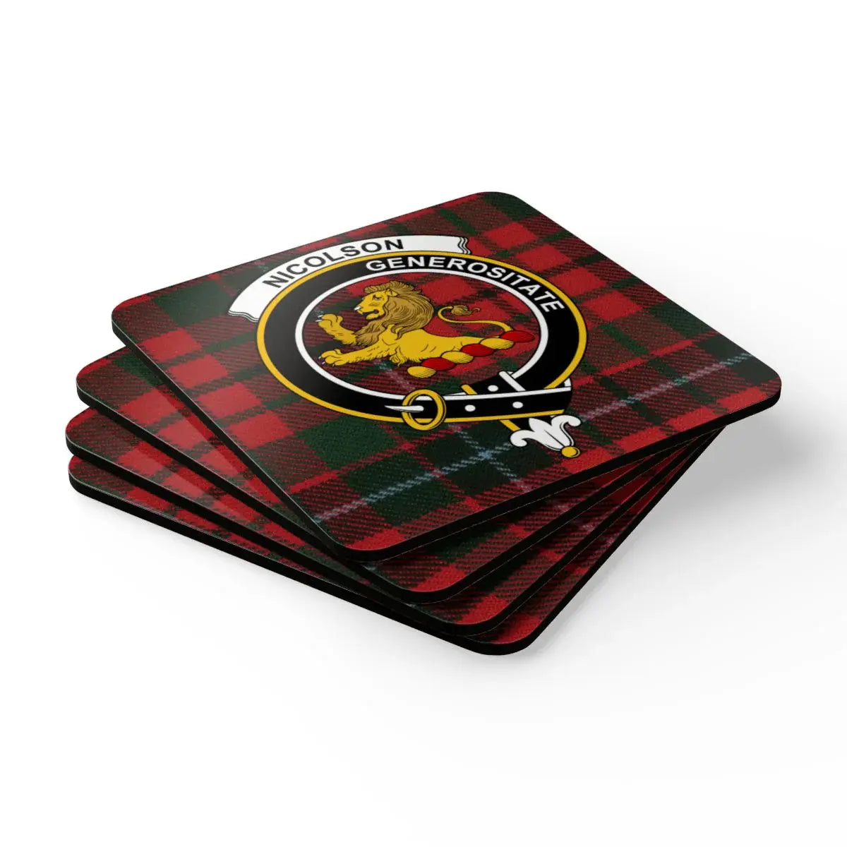 Nicolson Generositate Plaid Pattern Coaster Set product