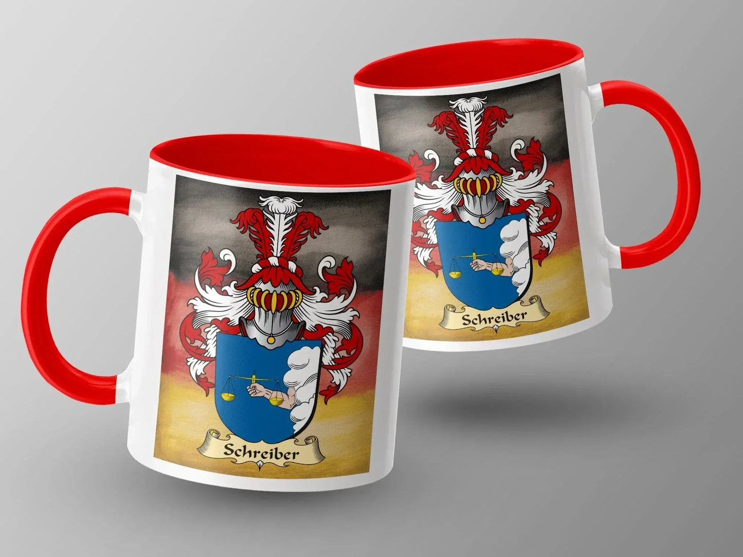 Schreiber Family Crest Coat of Arms Shield Mug product type