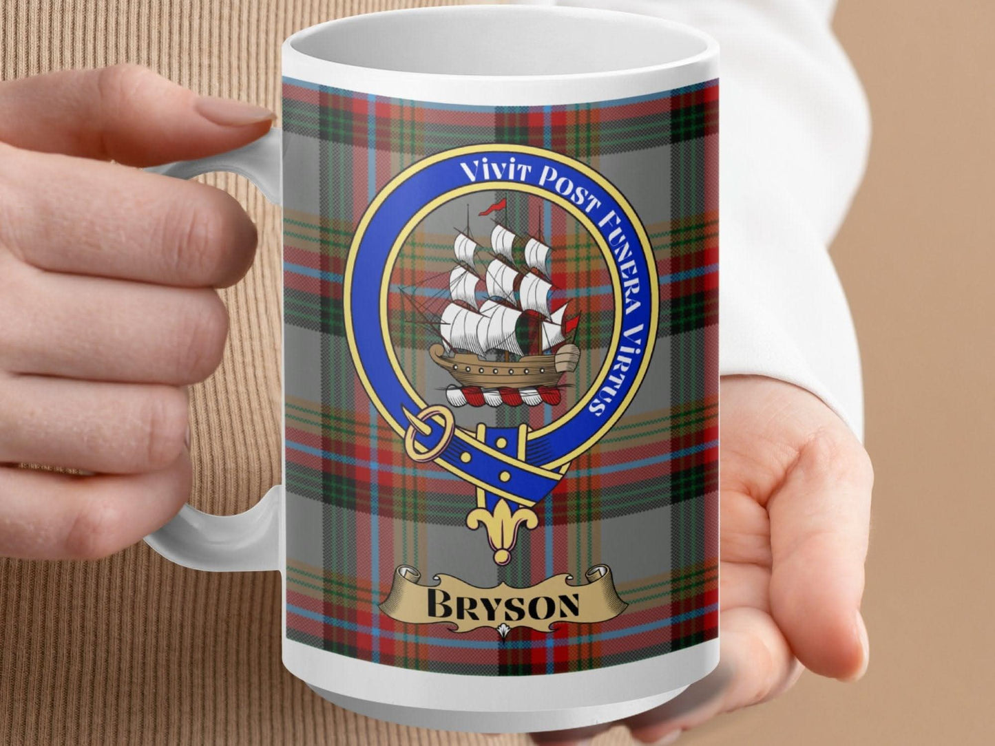 Clan Crest Plaid Mug Vivet Post Funera Virtus product