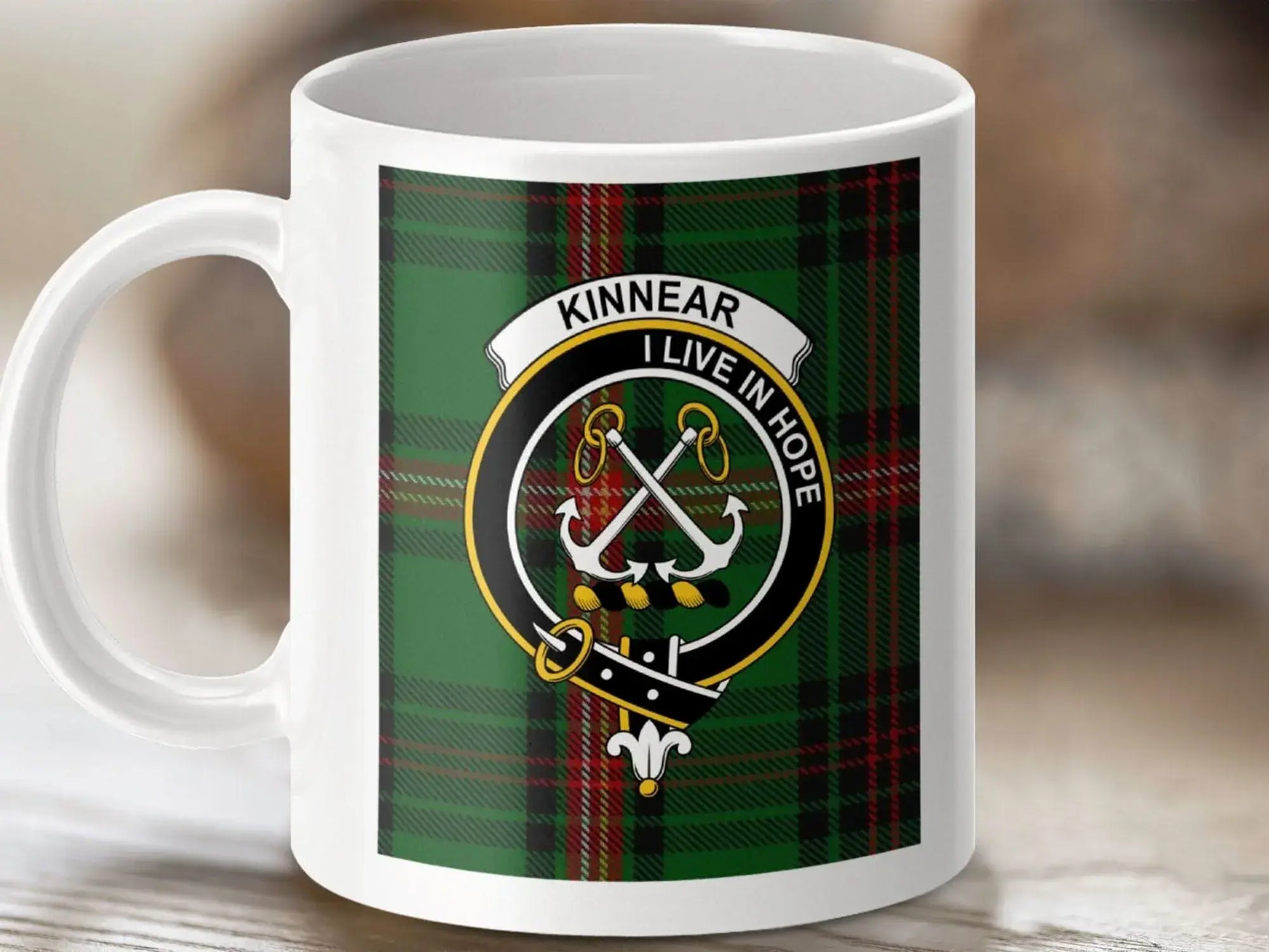 Kinnear I Live In Hope Tartan Design Mug product