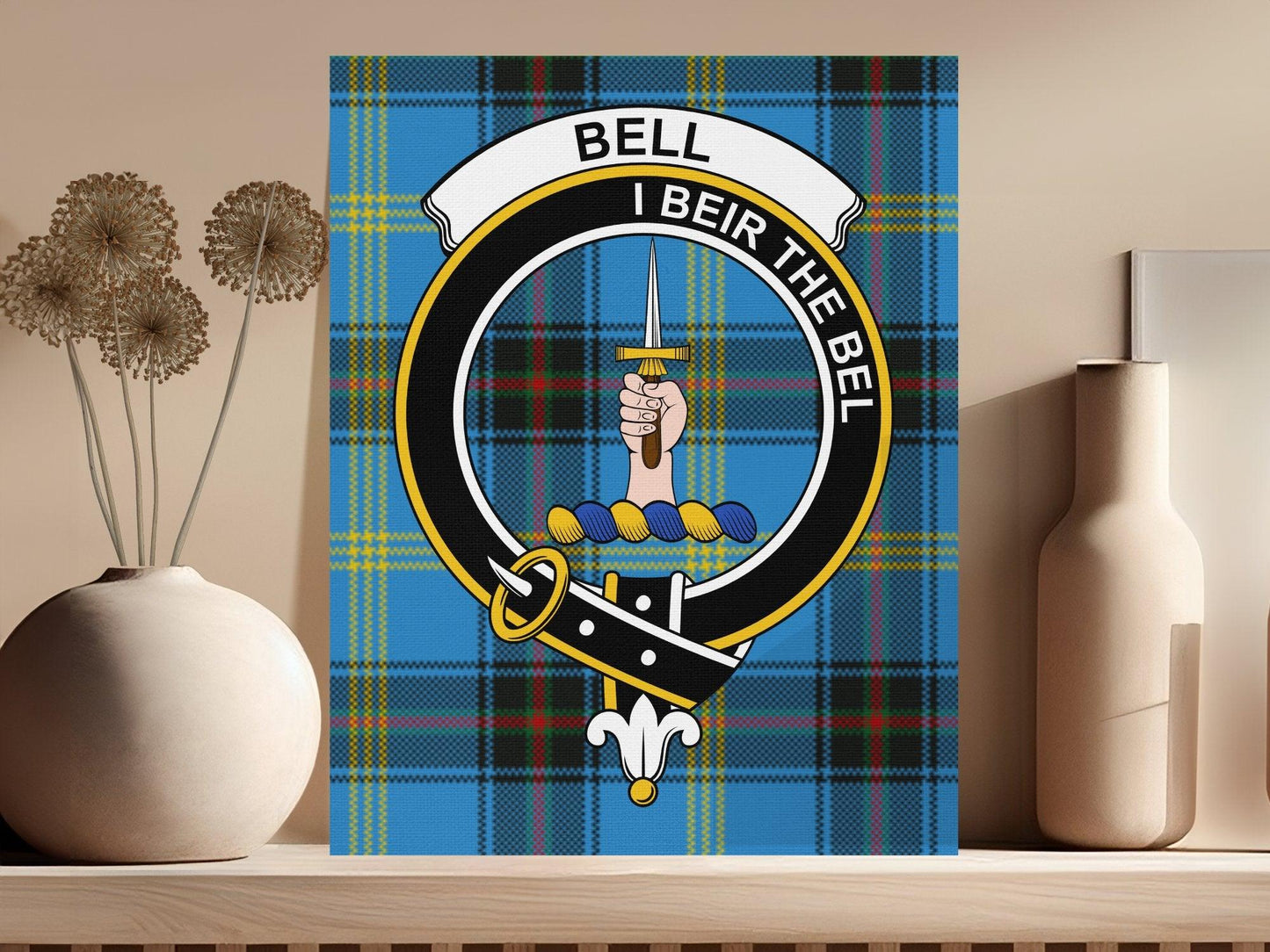 Bell I Beir The Bel Clan Tartan Crest Print product