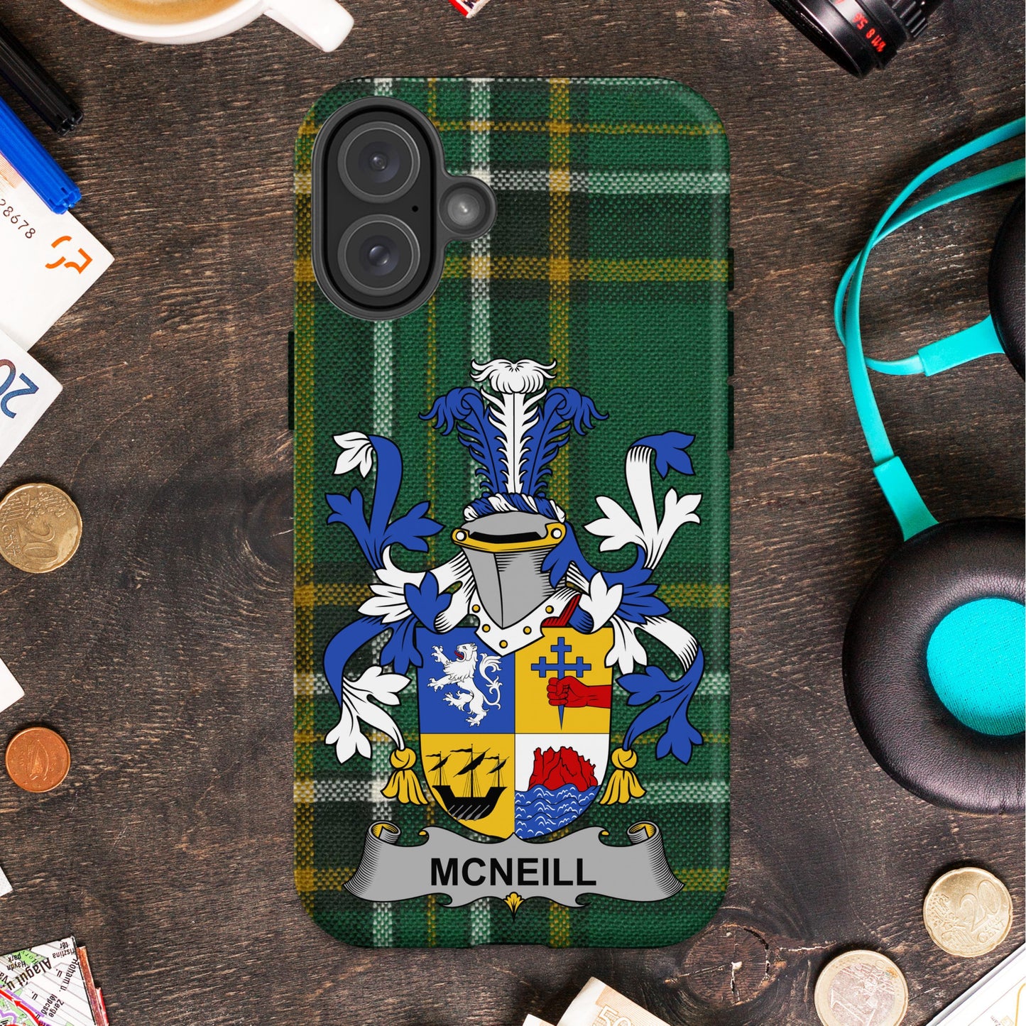 McNeill Irish Surname Crest Cell Phone Cover - Celtic Ancestry Gifts