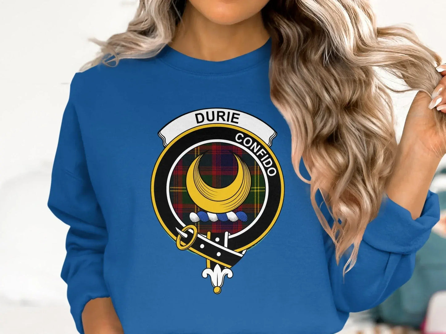 Durie Confido Crest Blue Graphic Sweatshirt product