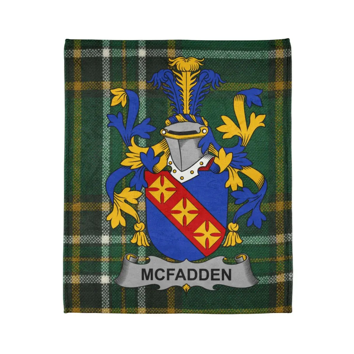 McFadden Family Crest Tartan Blanket Gift product