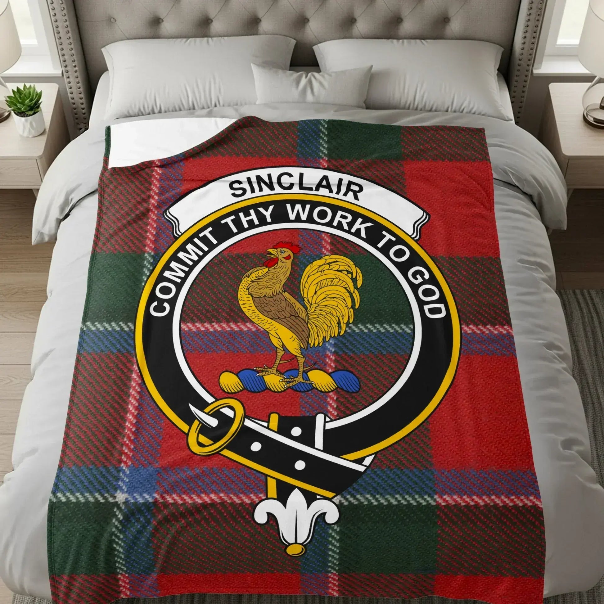 Sinclair Commit Thy Work To God Tartan Blanket product type