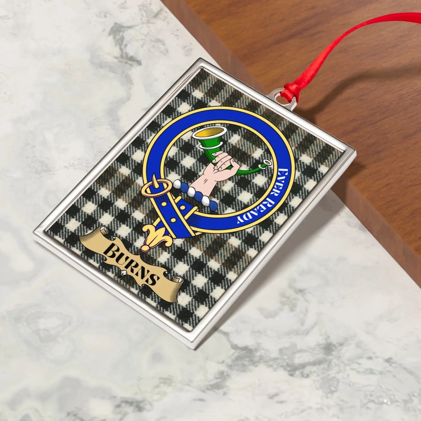 Burns Crest Plaid Pattern Decorative Ornament product