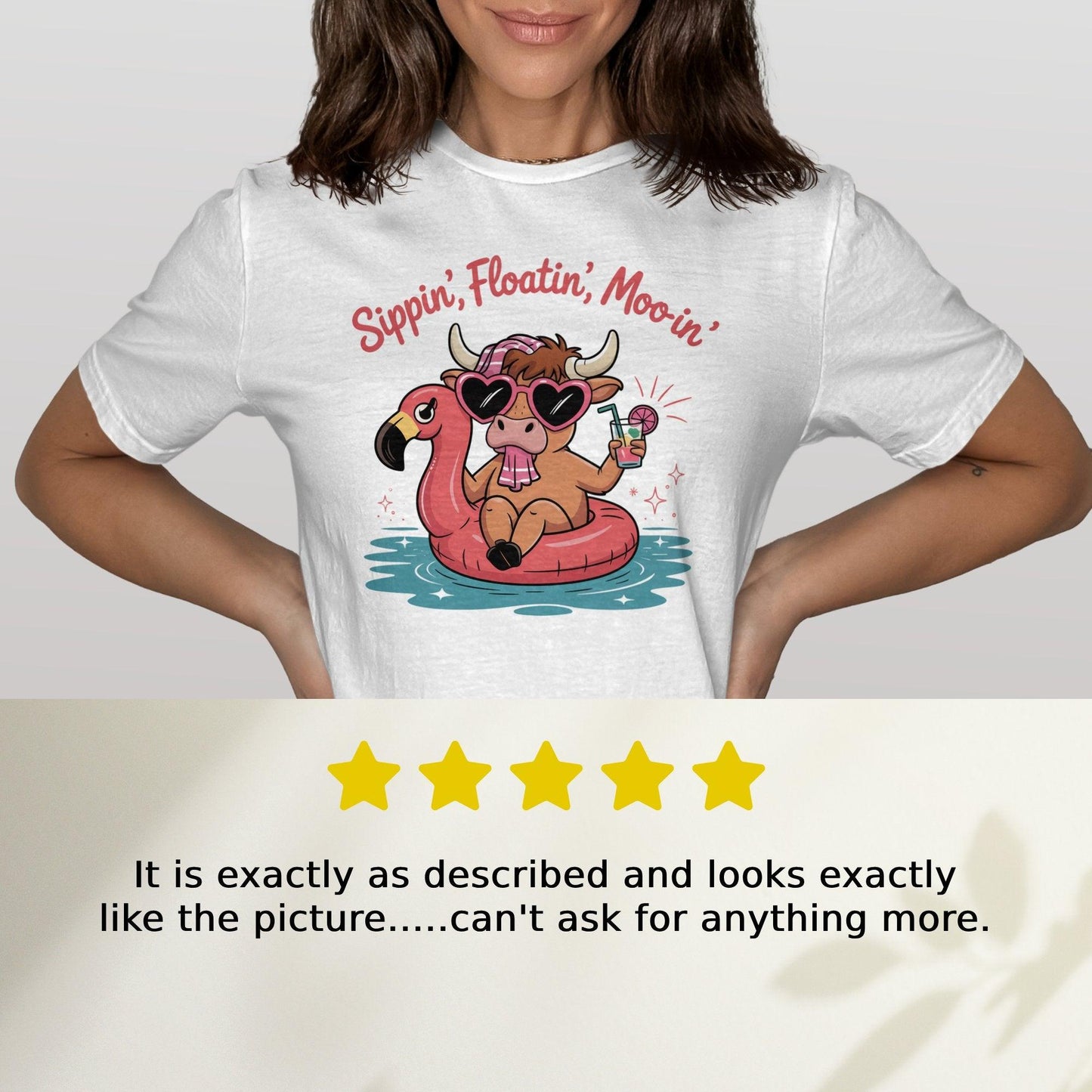 Sippin Floatin Moo in Graphic Tee Shirt product type