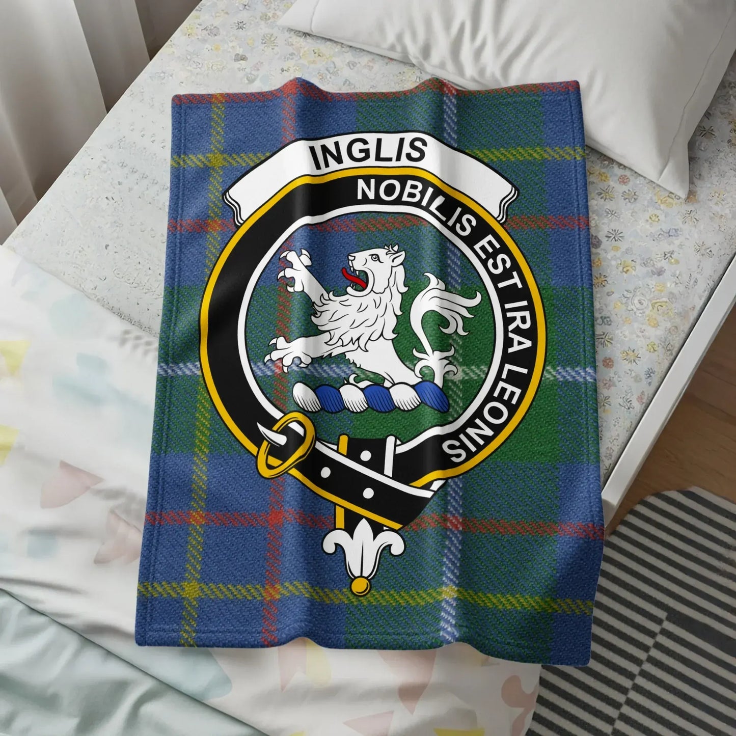Inglis Nobilis Est Ira Leonis Design Throw Blanket product