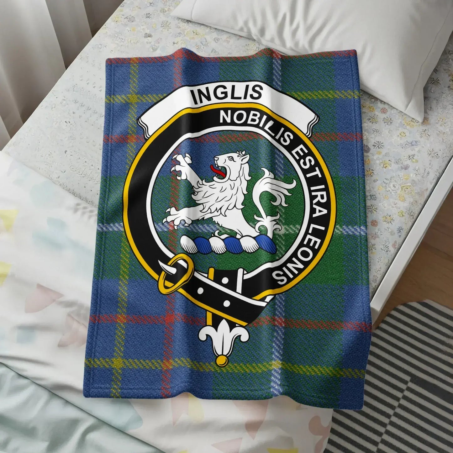 Inglis Nobilis Est Ira Leonis Design Throw Blanket product