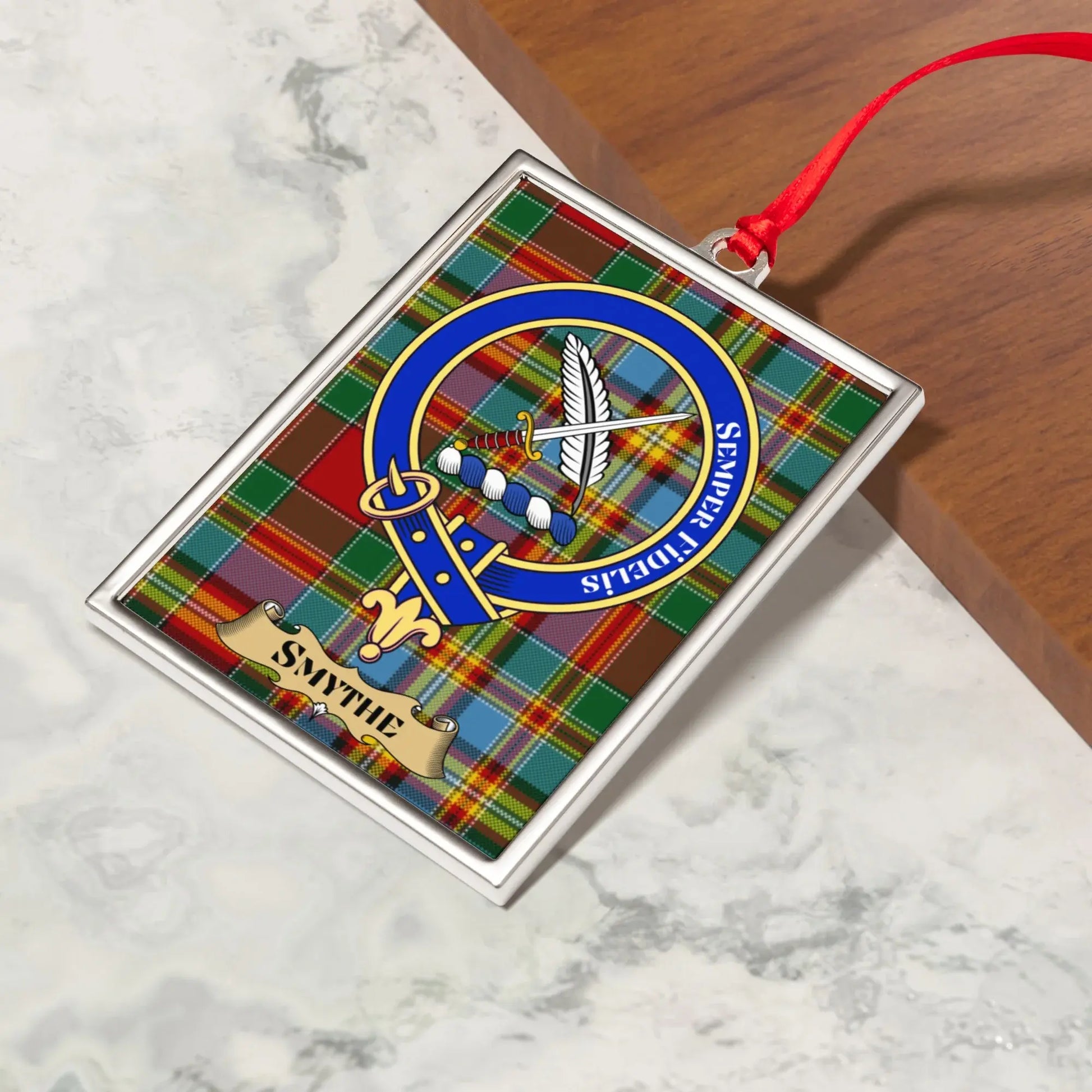 Family Crest Tartan Plaid Personalized Ornament product type