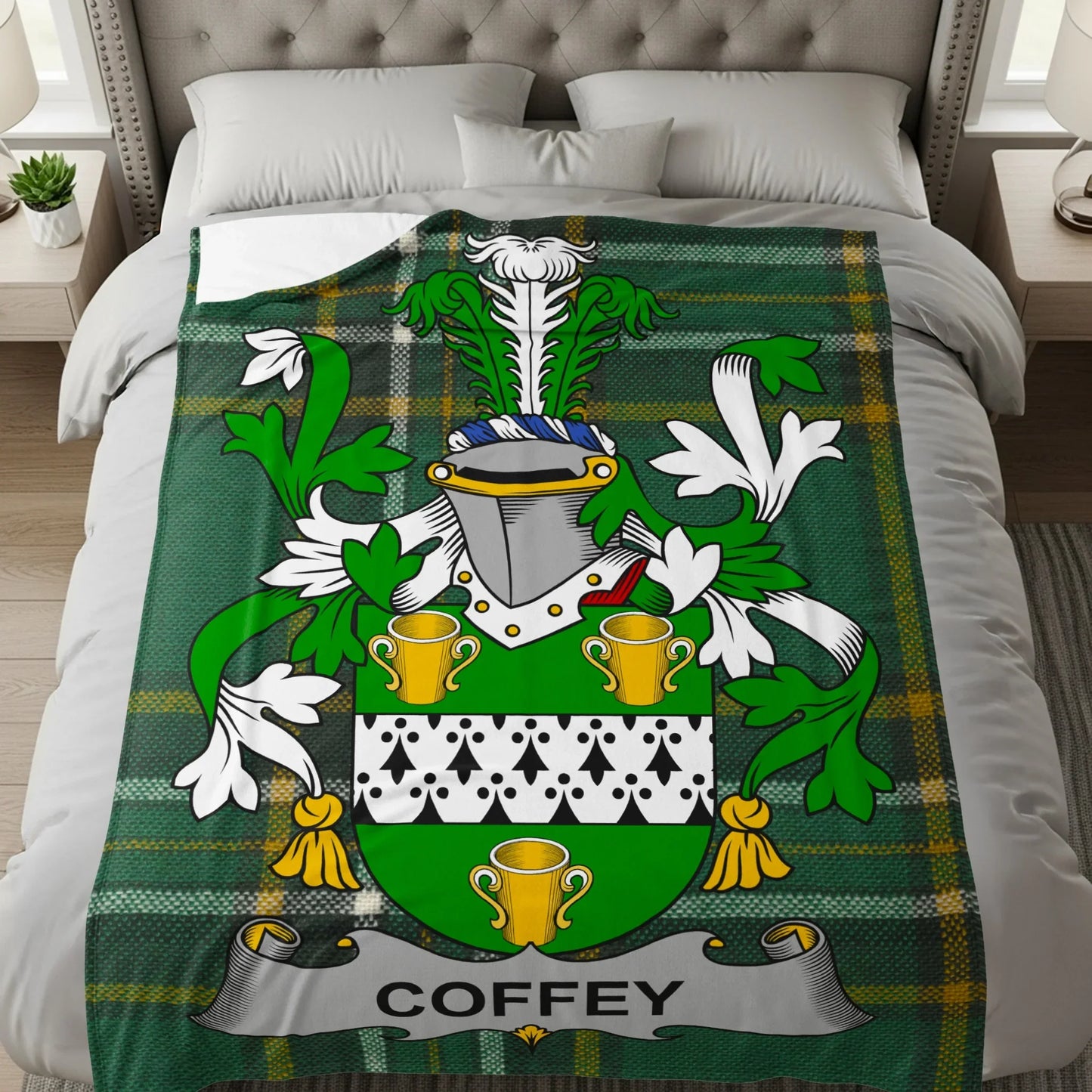 Luxurious Coffey Family Crest Blanket product