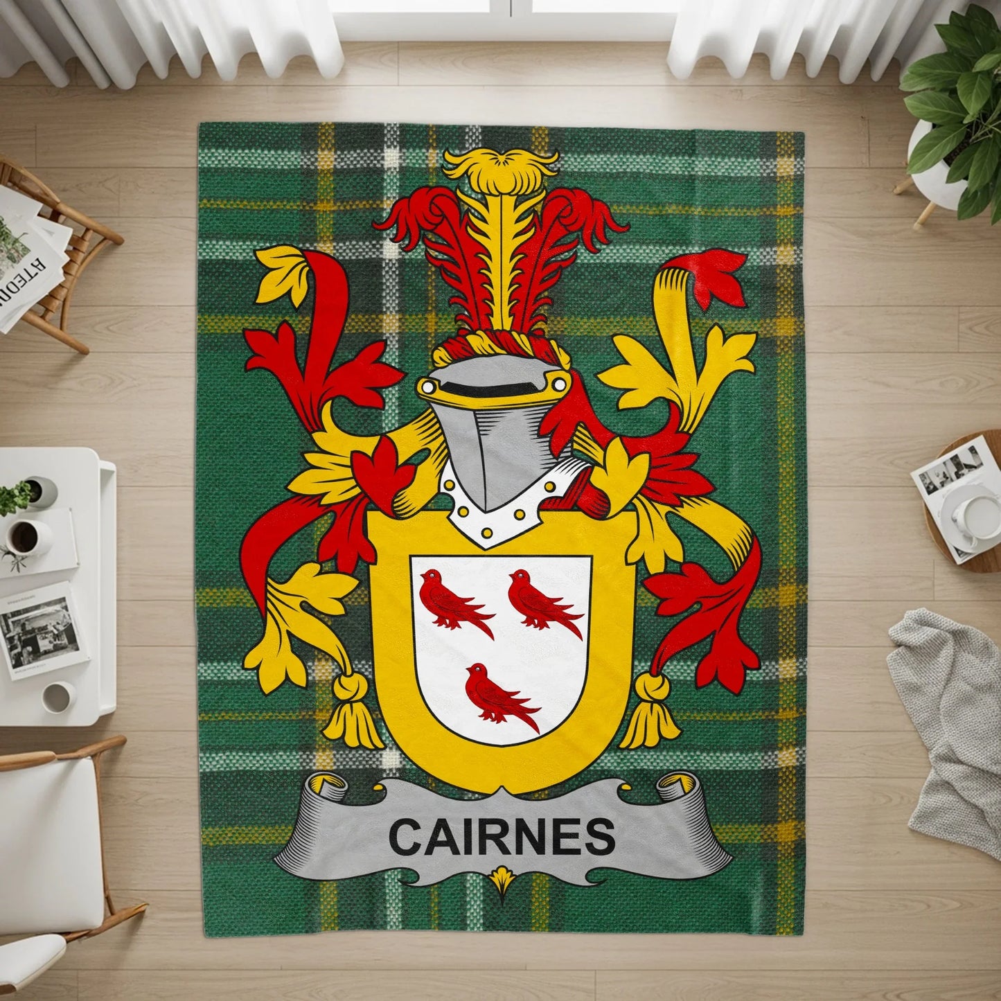 Cairnes Coat of Arms Large family crest Tartan product type