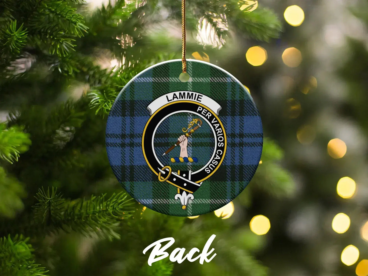 Scottish Clan Tartan Christmas Tree Ornament product type