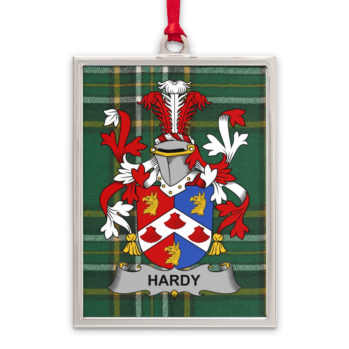 Hardy Family Crest Tartan Background Ornament product type