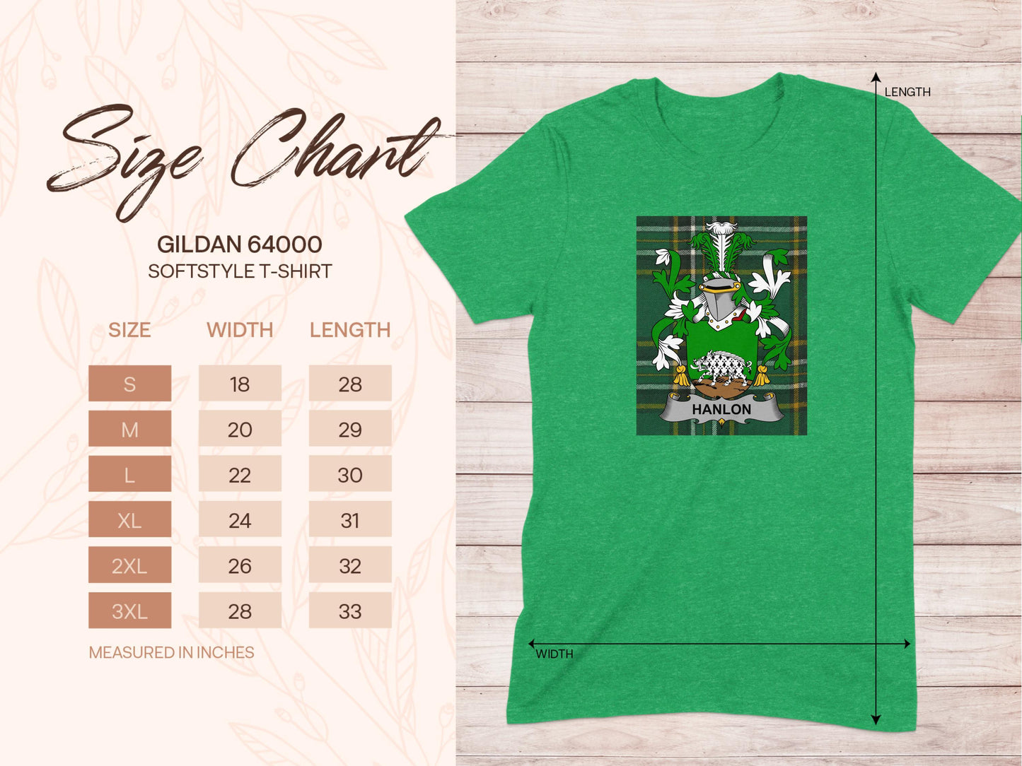 Hanlon Family Crest Irish Tartan T-Shirt - Celtic Ancestry Gifts